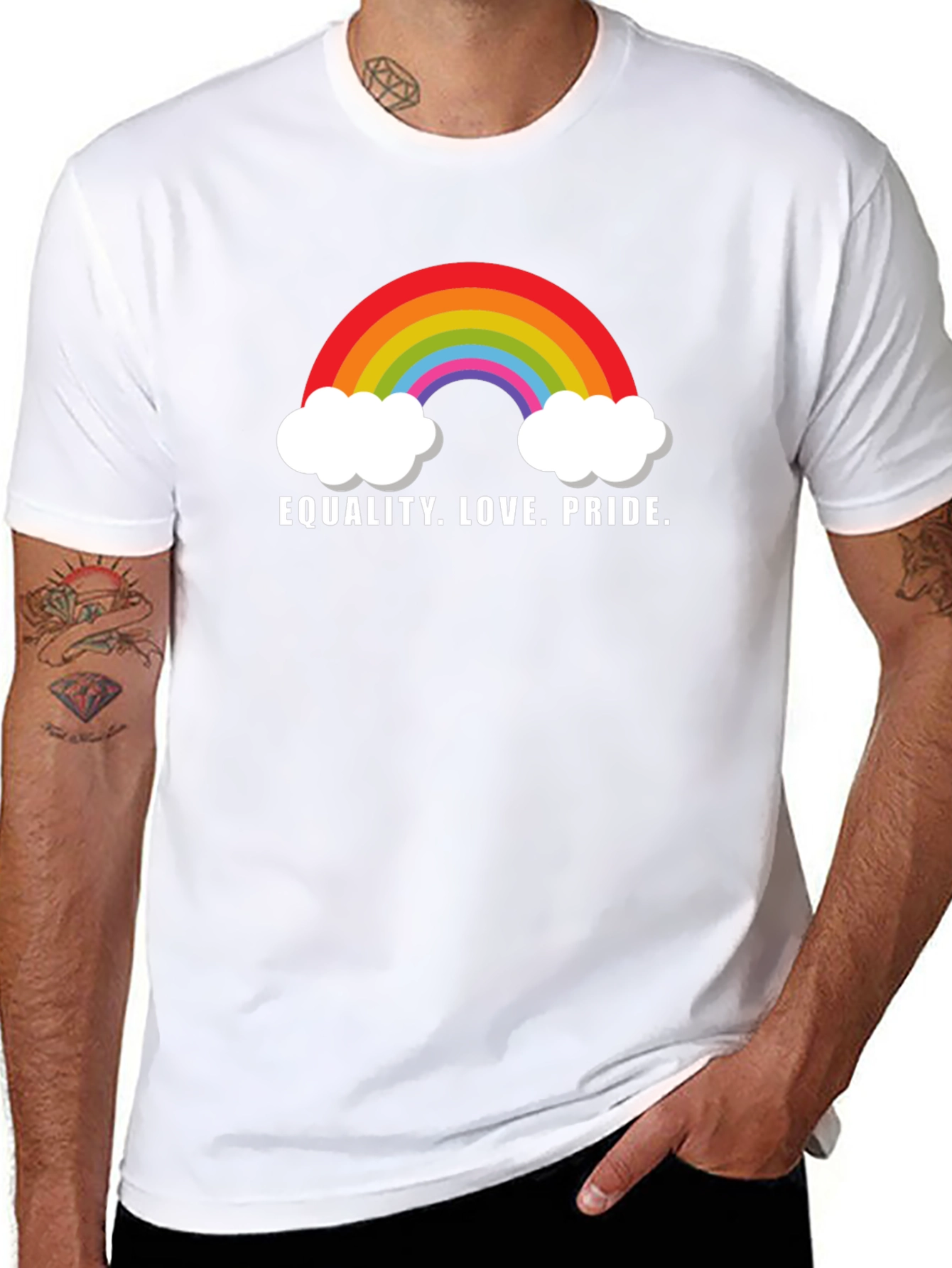Equality Love Pride Rainbow Graphic Tee
