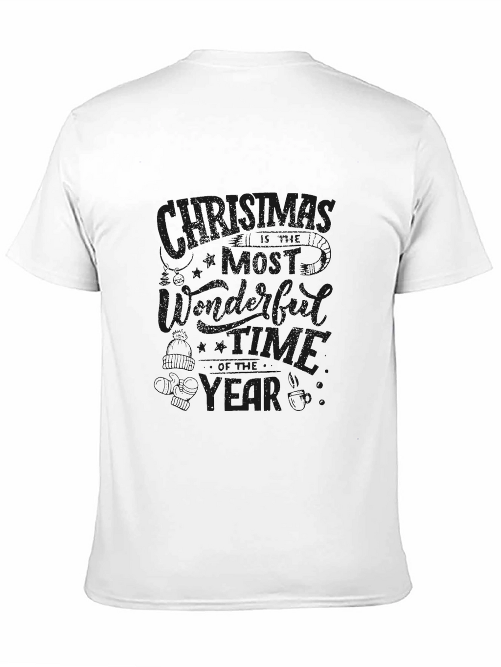 Christmas Wonderful Time Year Black T-Shirt