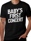 Babys First Concert Tee - Trendy Graphic T-Shirt