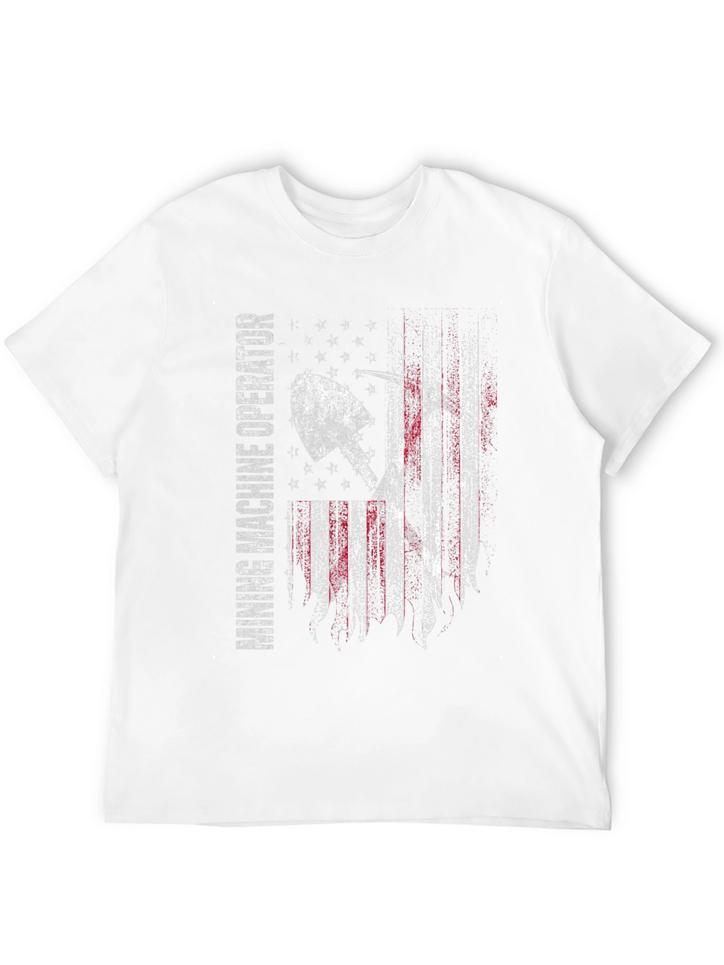 Mining Machine Operator USA Flag T-Shirt