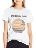 Caribbean Flair Graphic Black T-Shirt