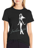 Fashionista Graphic Black T-Shirt