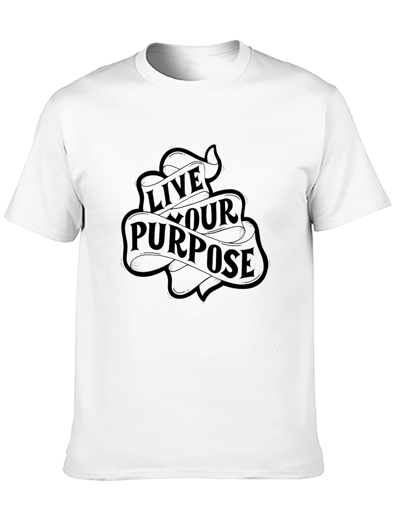 Live Your Purpose Black Graphic Tee