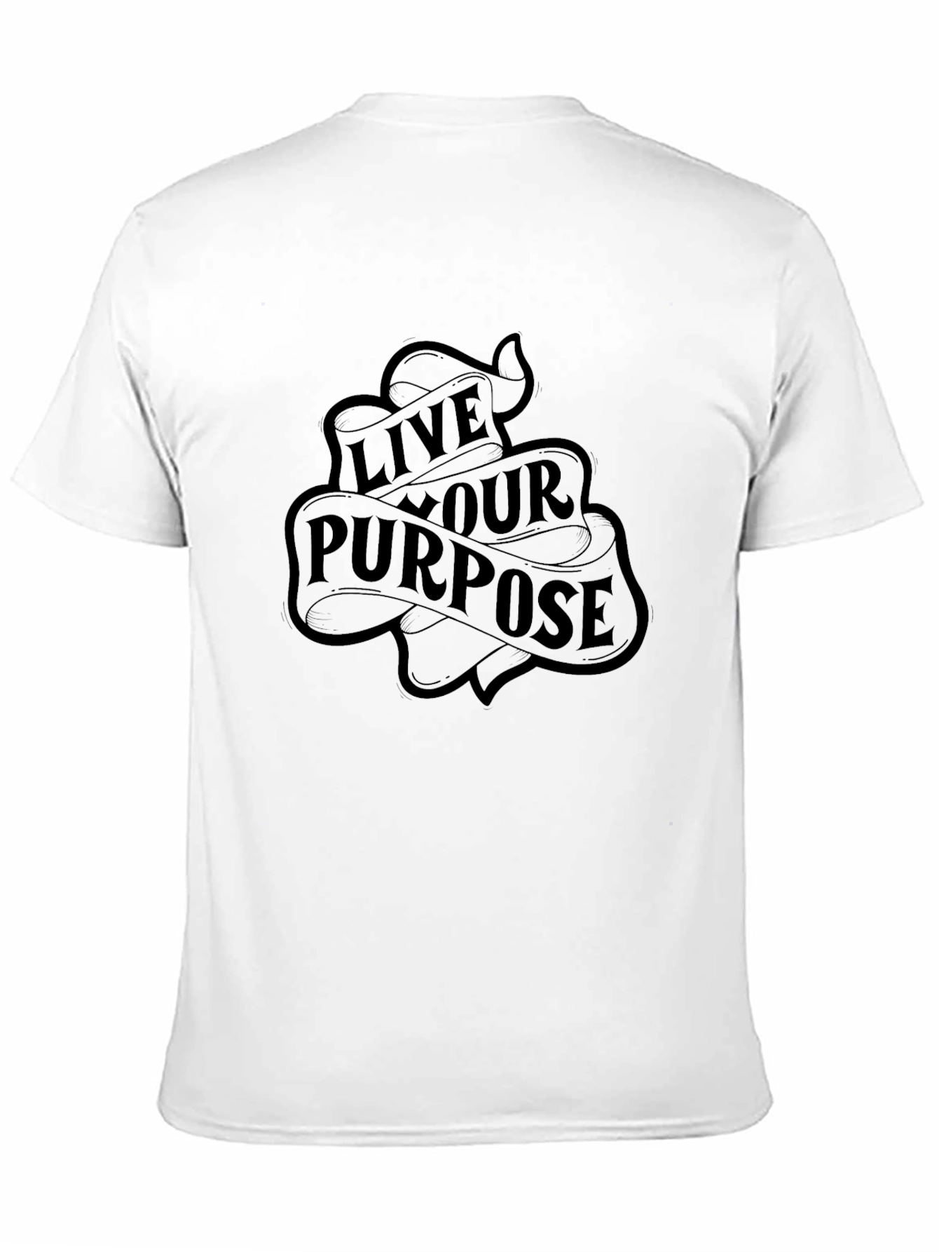Live Your Purpose Black Graphic Tee