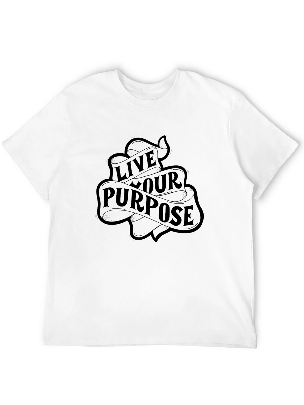 Live Your Purpose Black Graphic Tee