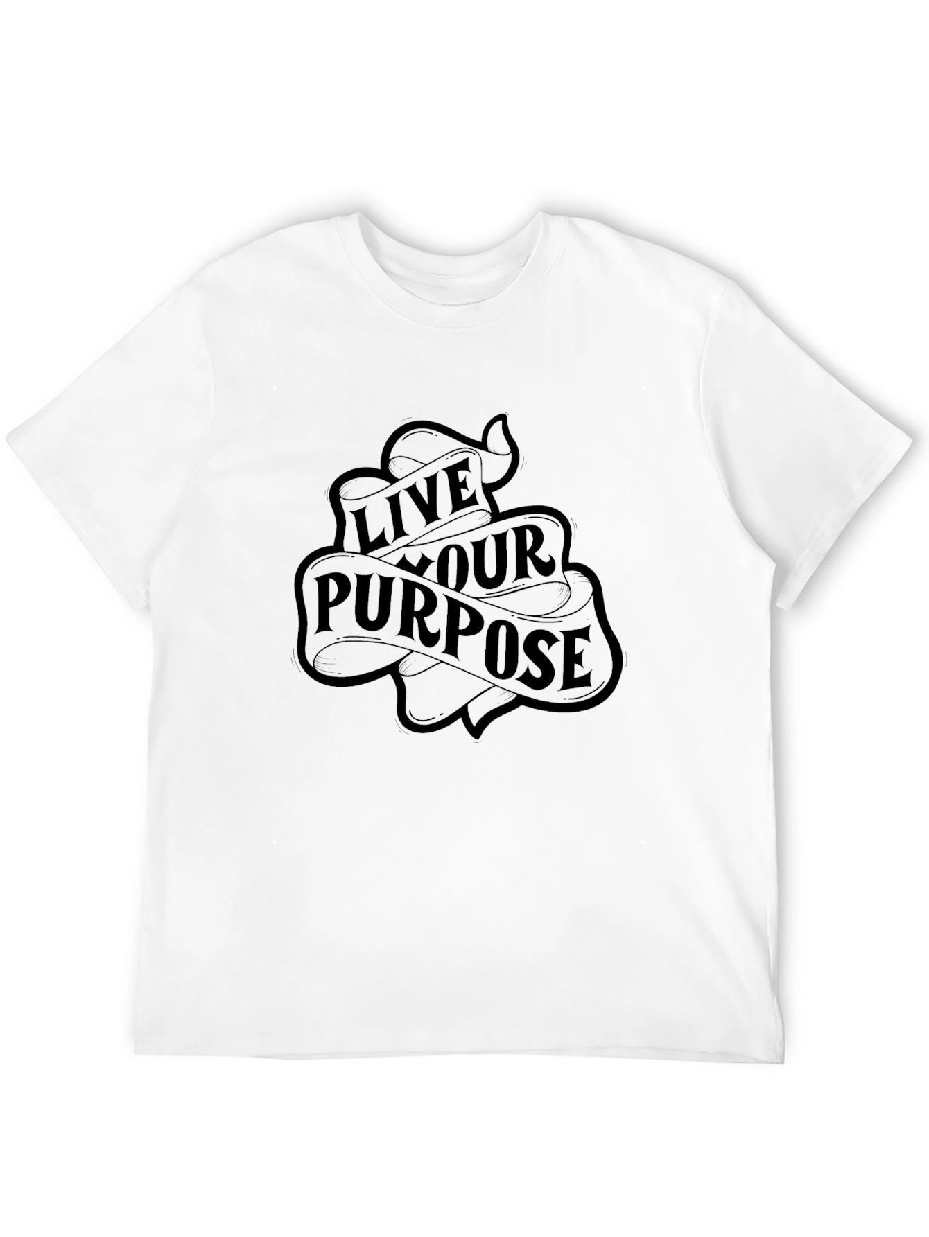Live Your Purpose Black Graphic Tee