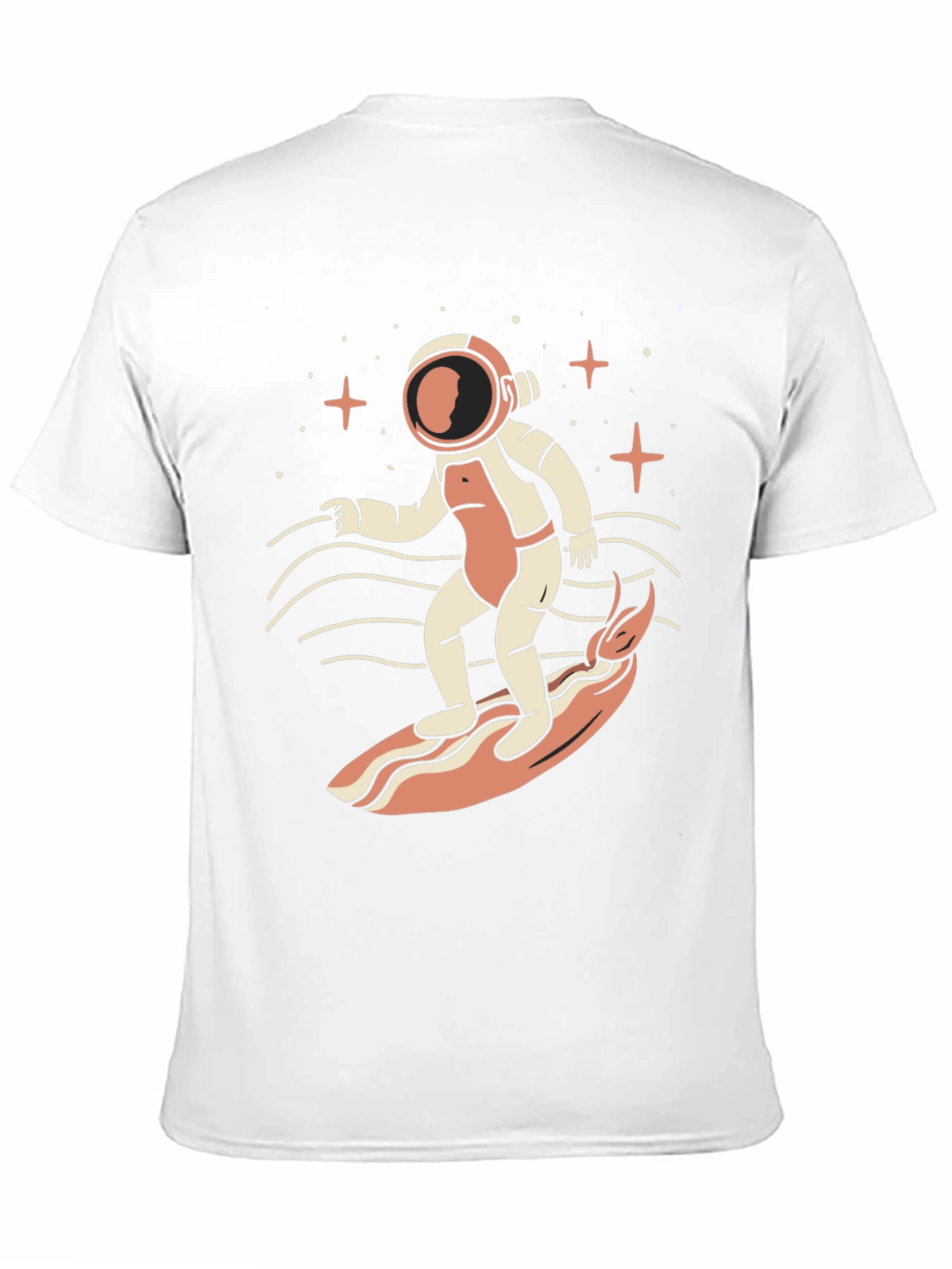 Astronaut Surfing Graphic T-Shirt