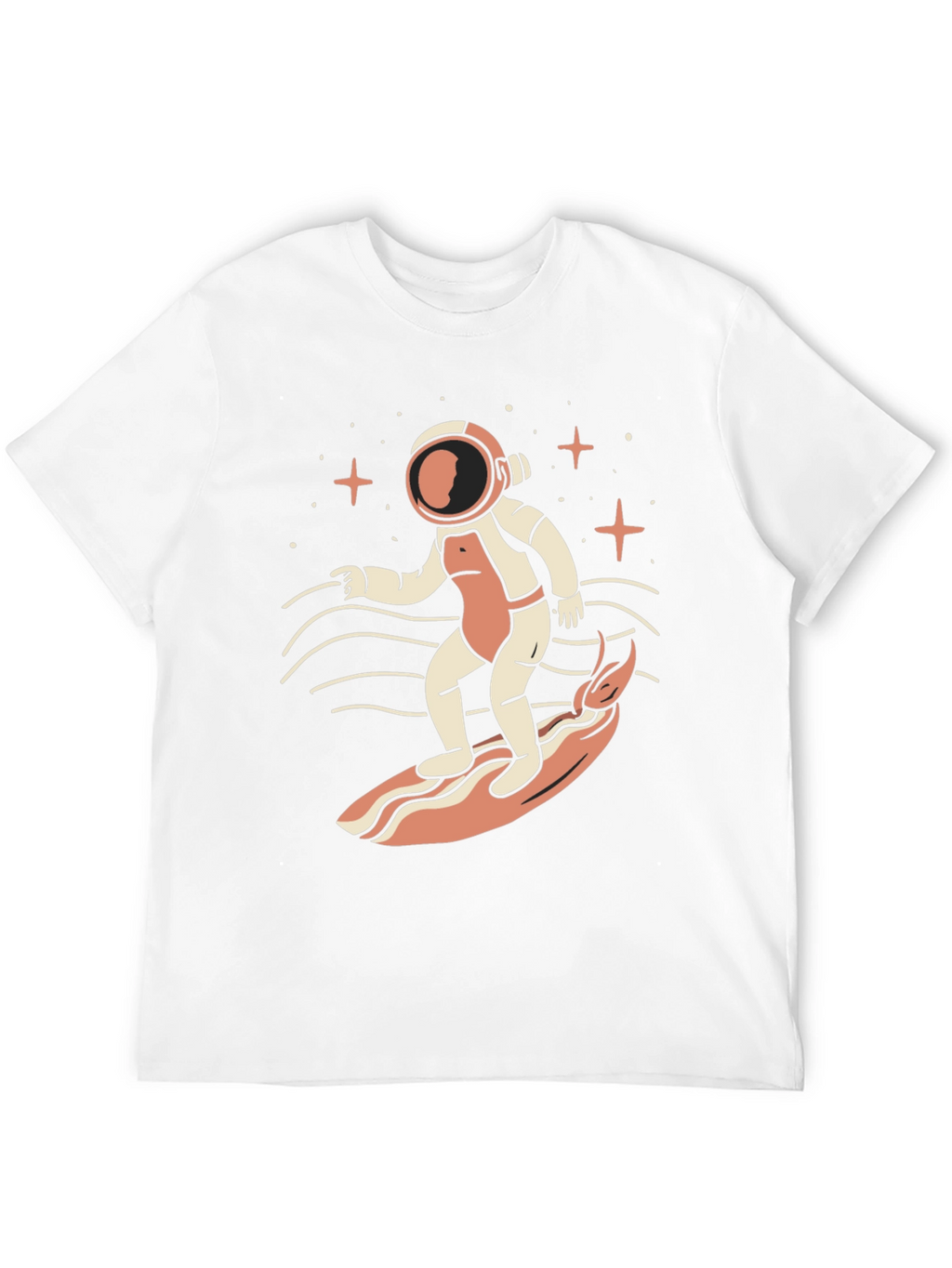 Astronaut Surfing Graphic T-Shirt
