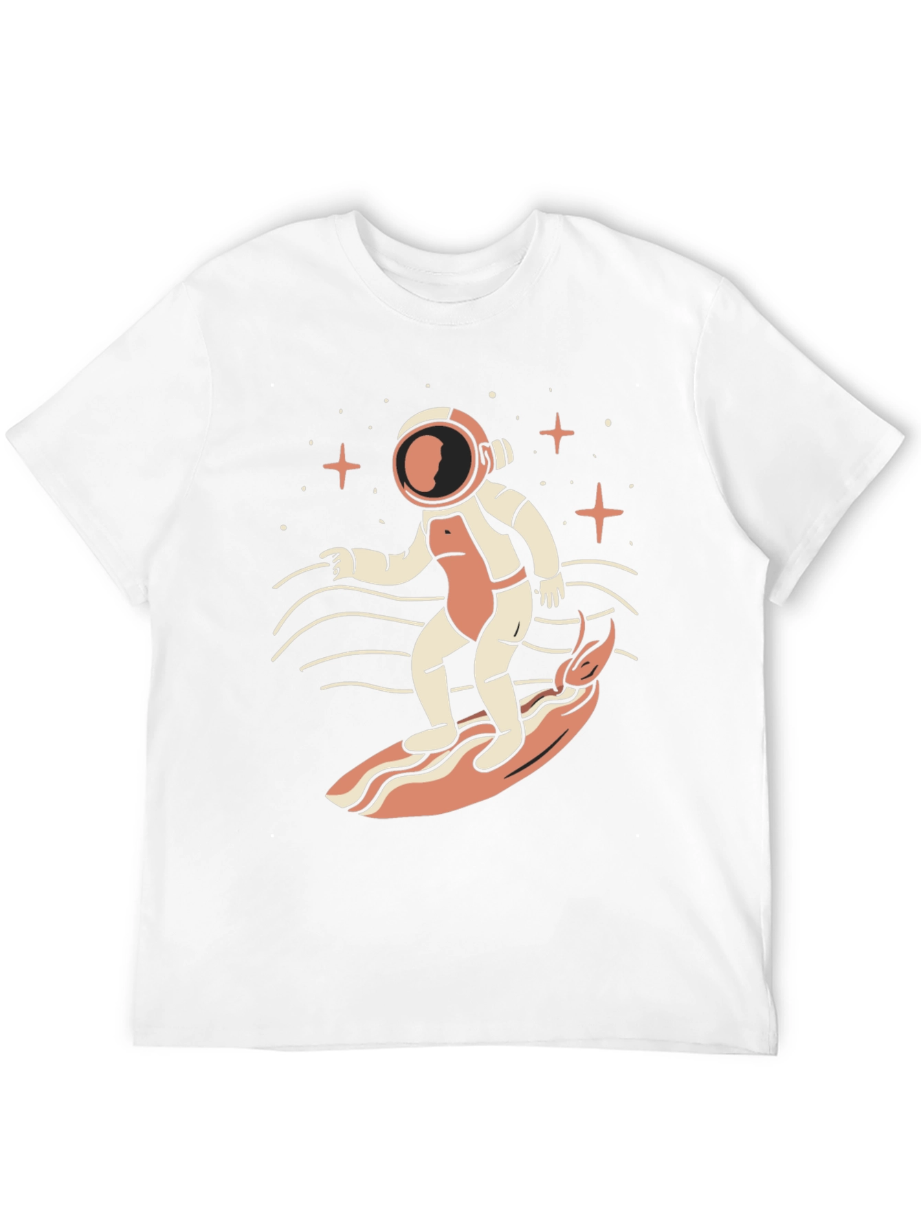 Astronaut Surfing Graphic T-Shirt