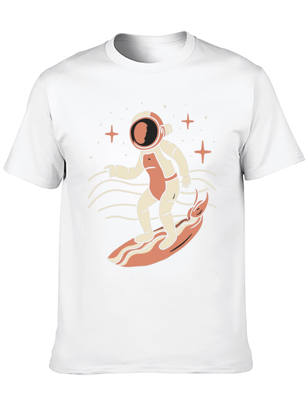 Astronaut Surfing Graphic T-Shirt