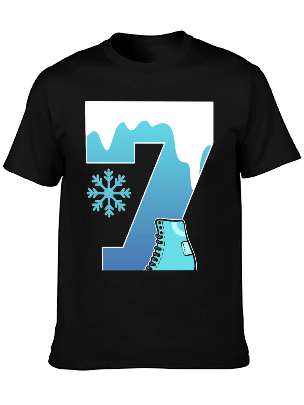 Winter Number 7 Ice Skating T-Shirt
