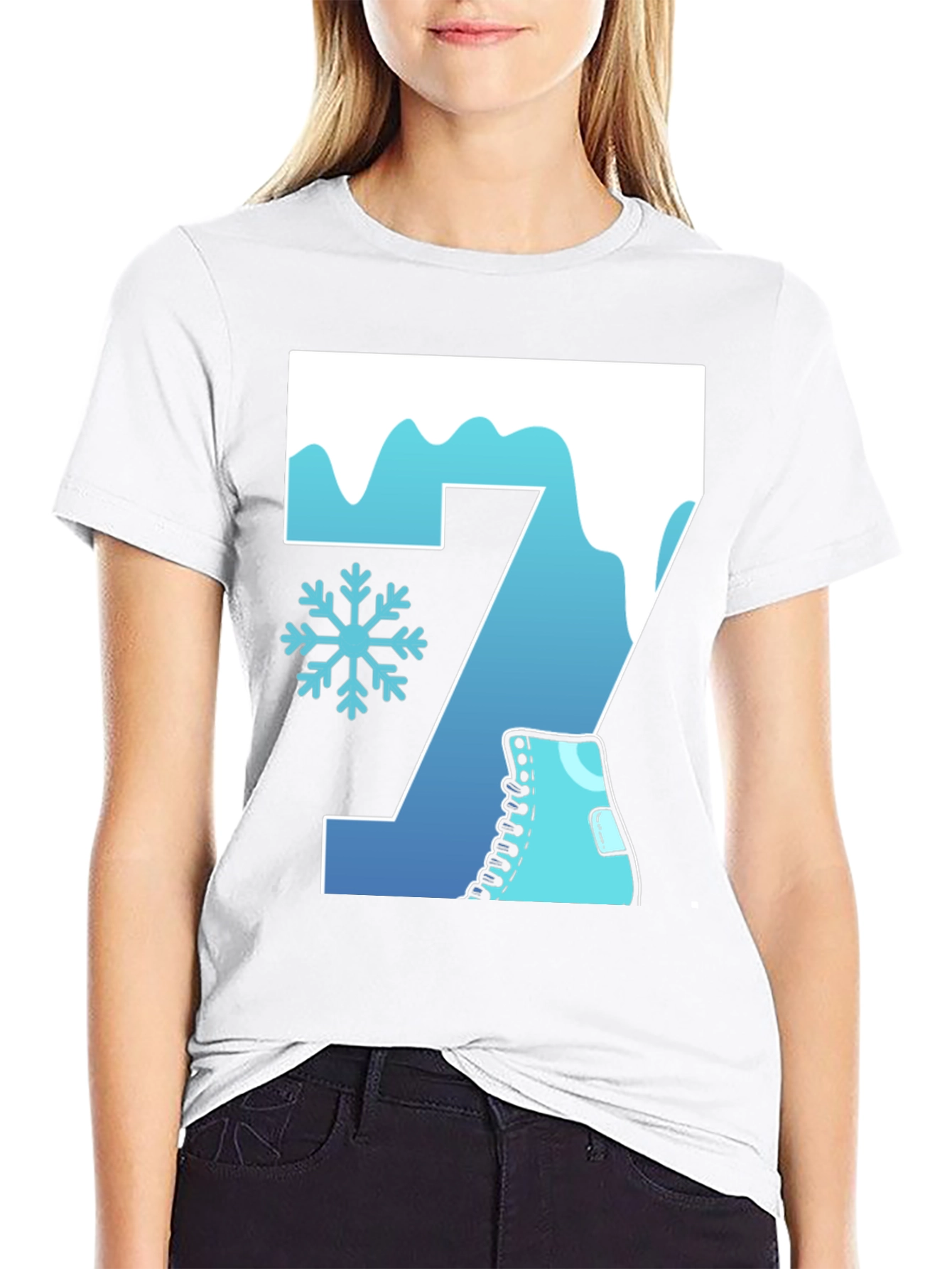 Winter Number 7 Ice Skating T-Shirt