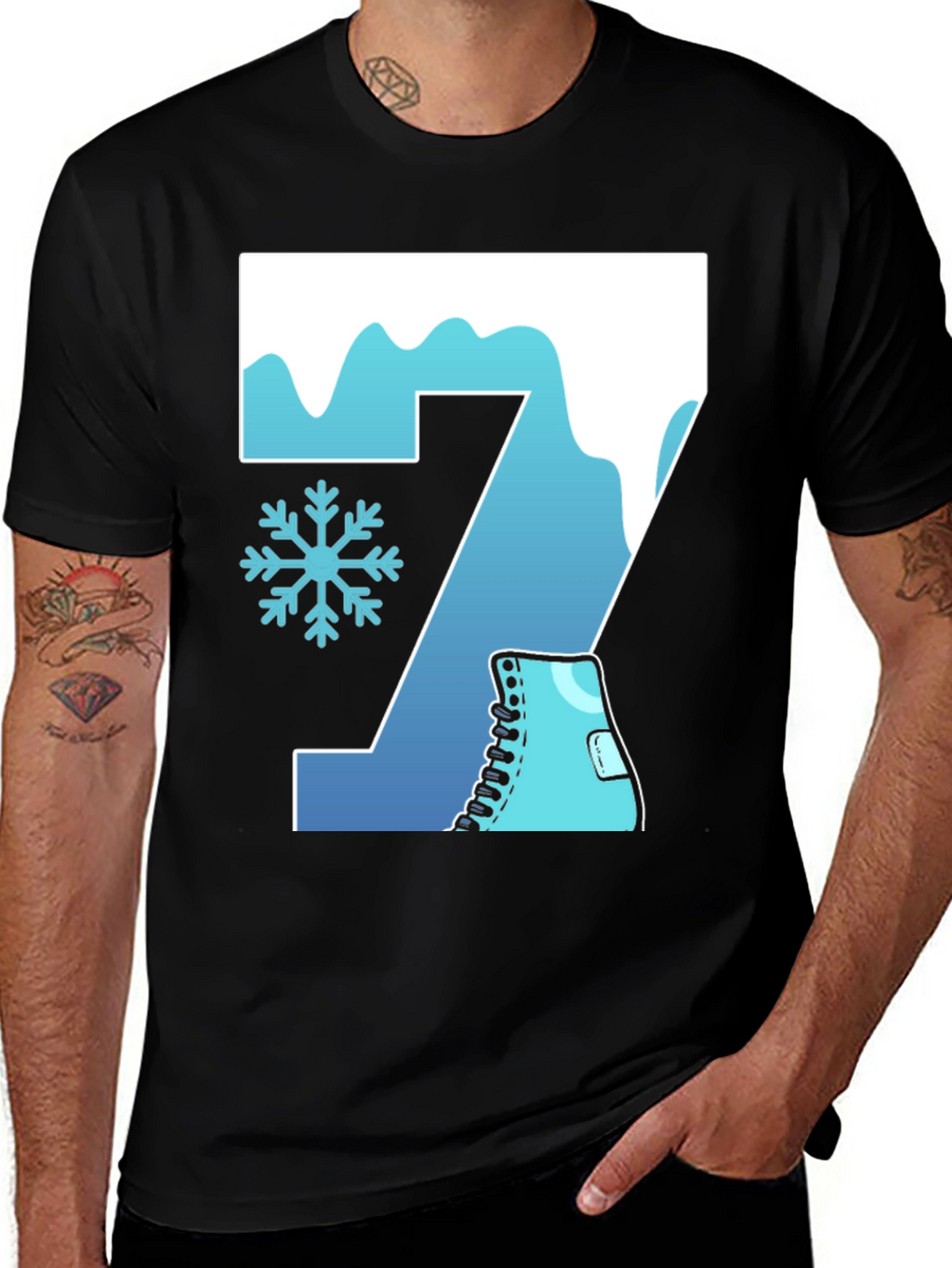 Winter Number 7 Ice Skating T-Shirt