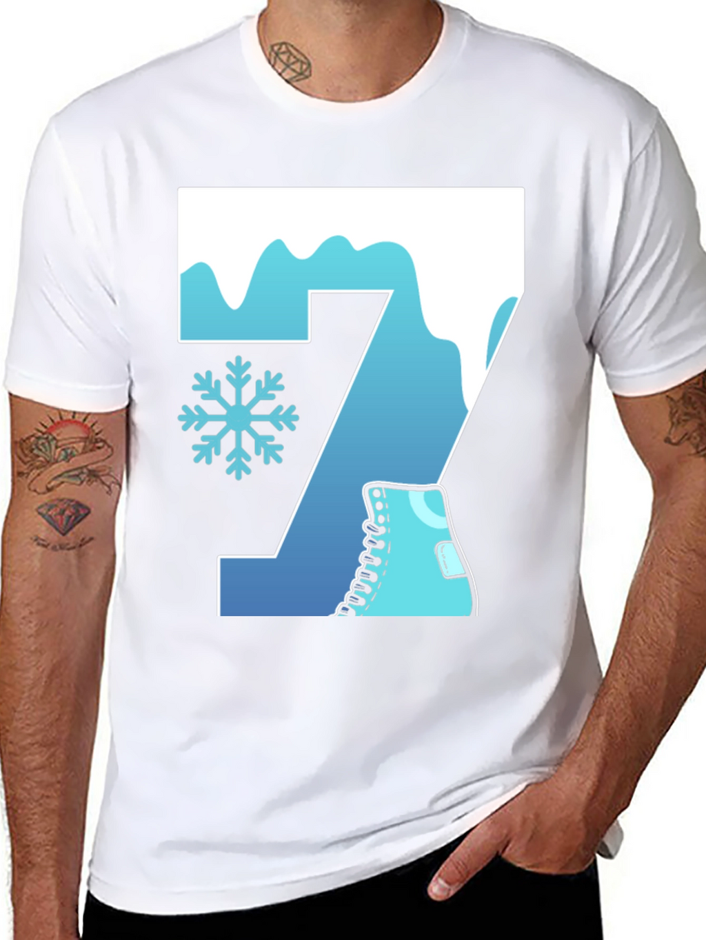Winter Number 7 Ice Skating T-Shirt