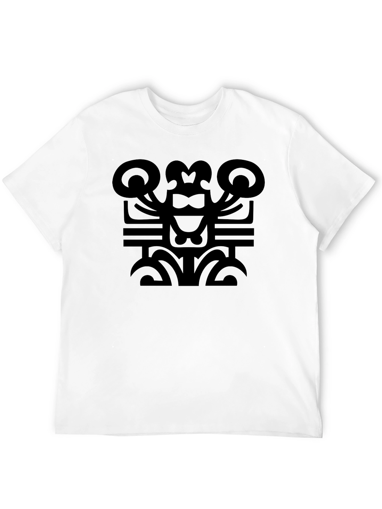 Abstract Graphic Print T-Shirt - Black
