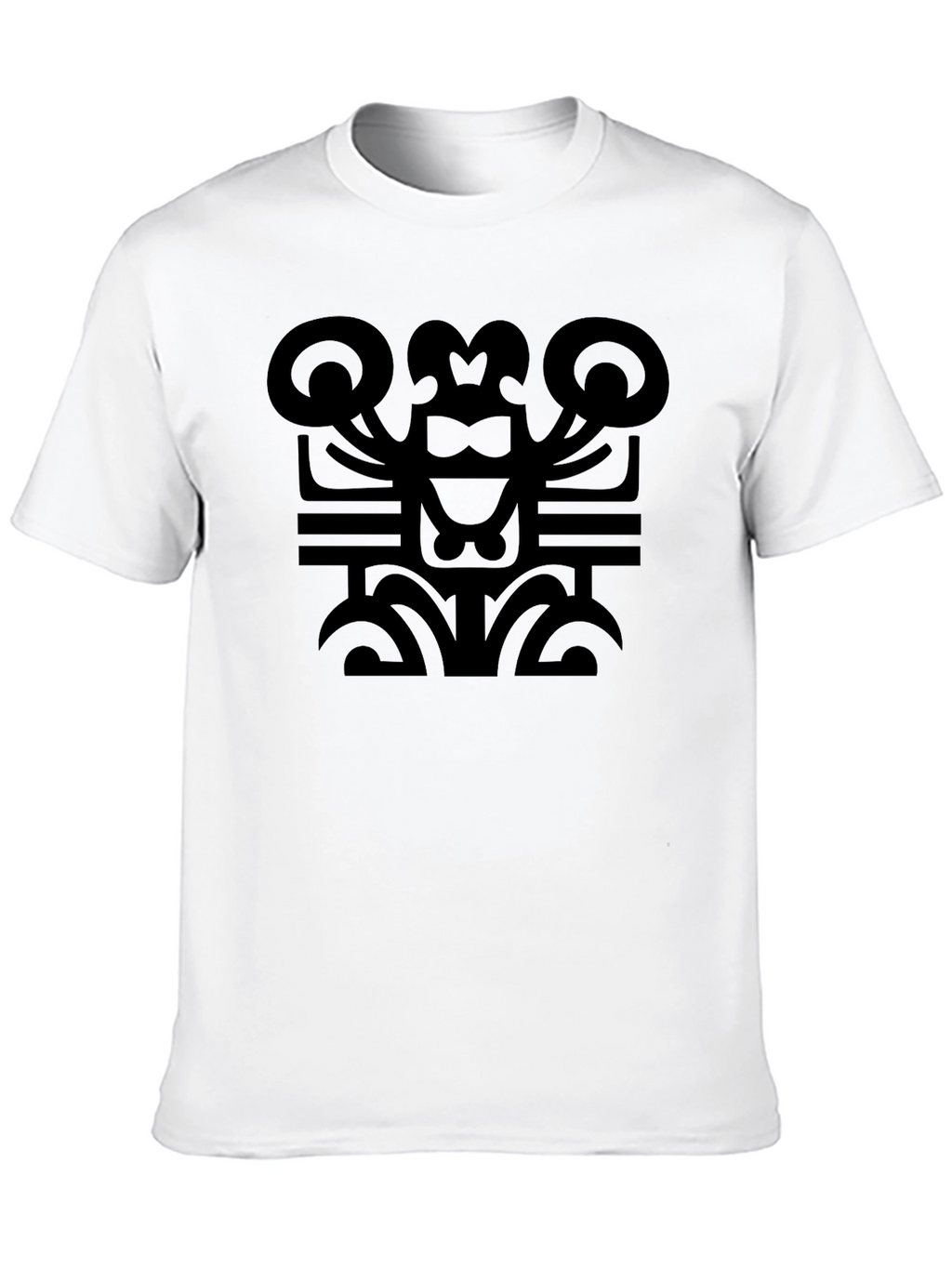 Abstract Graphic Print T-Shirt - Black