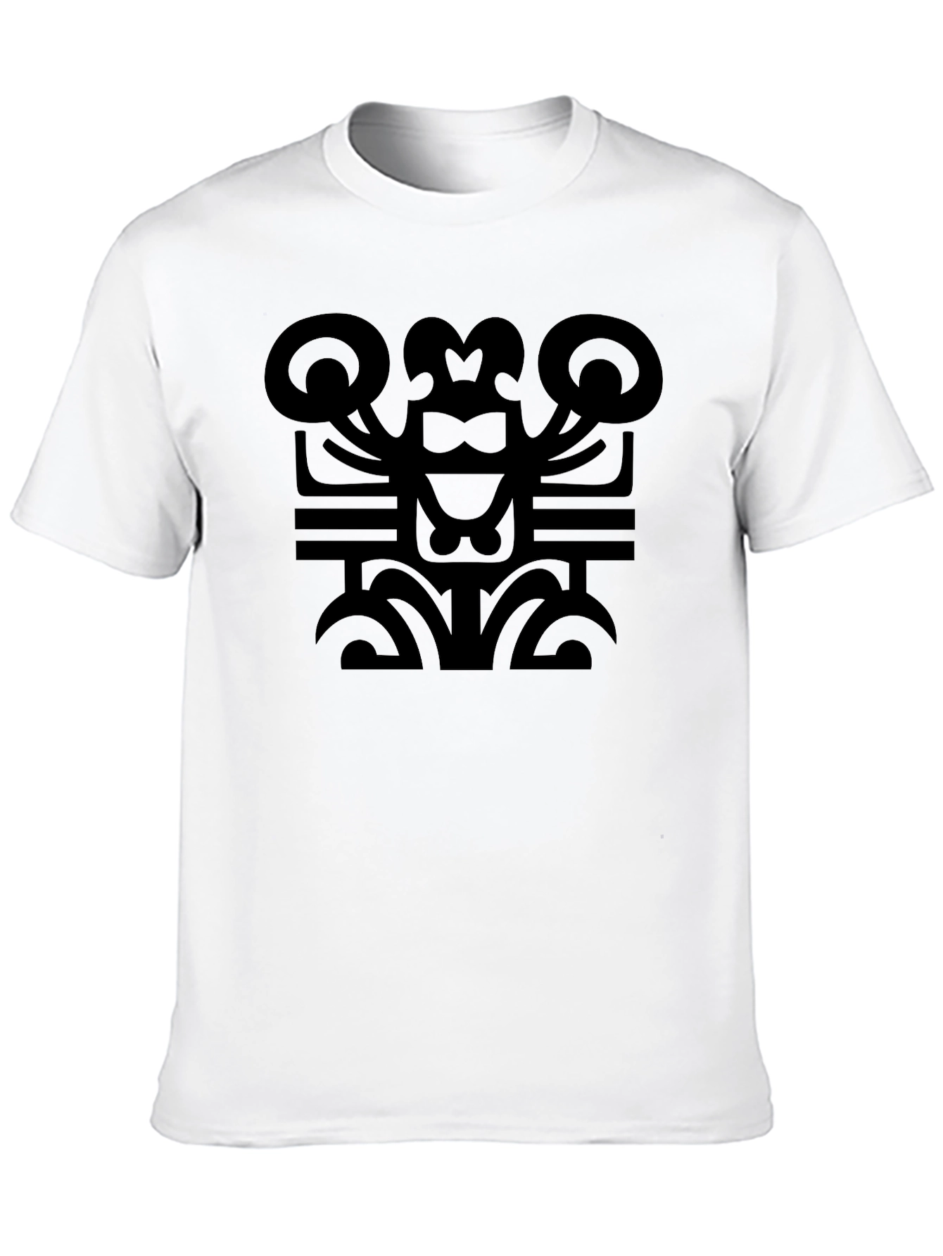 Abstract Graphic Print T-Shirt - Black