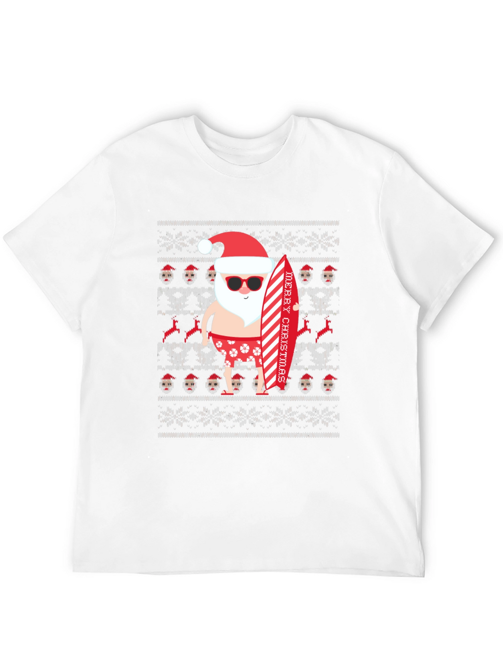 Beach Santa Ugly Christmas T-Shirt