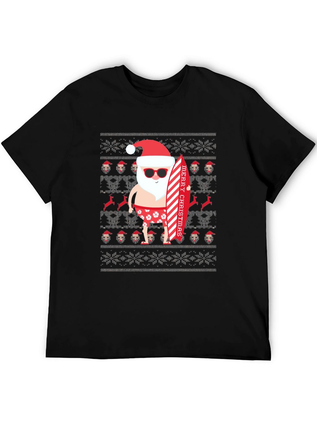 Beach Santa Ugly Christmas T-Shirt