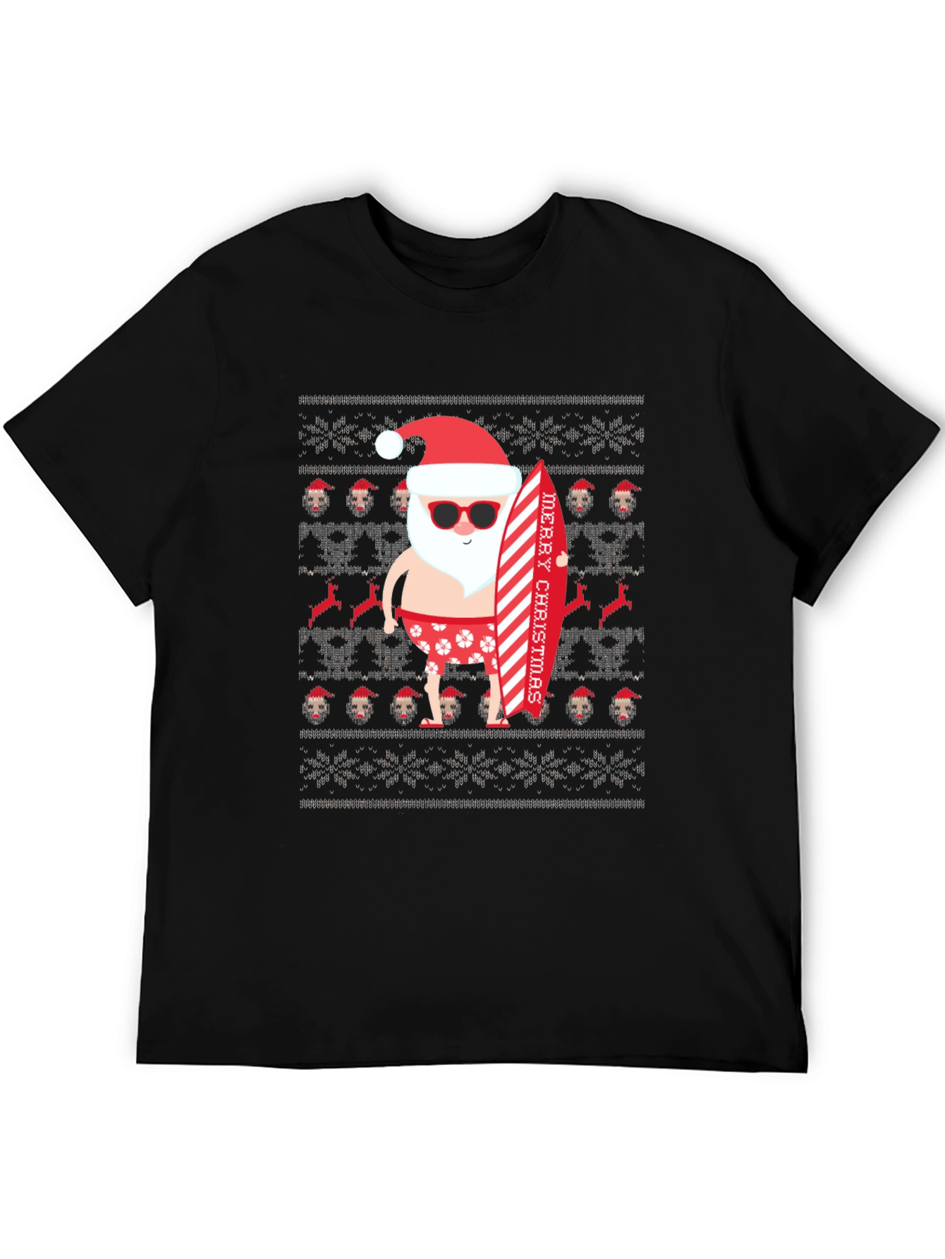 Beach Santa Ugly Christmas T-Shirt