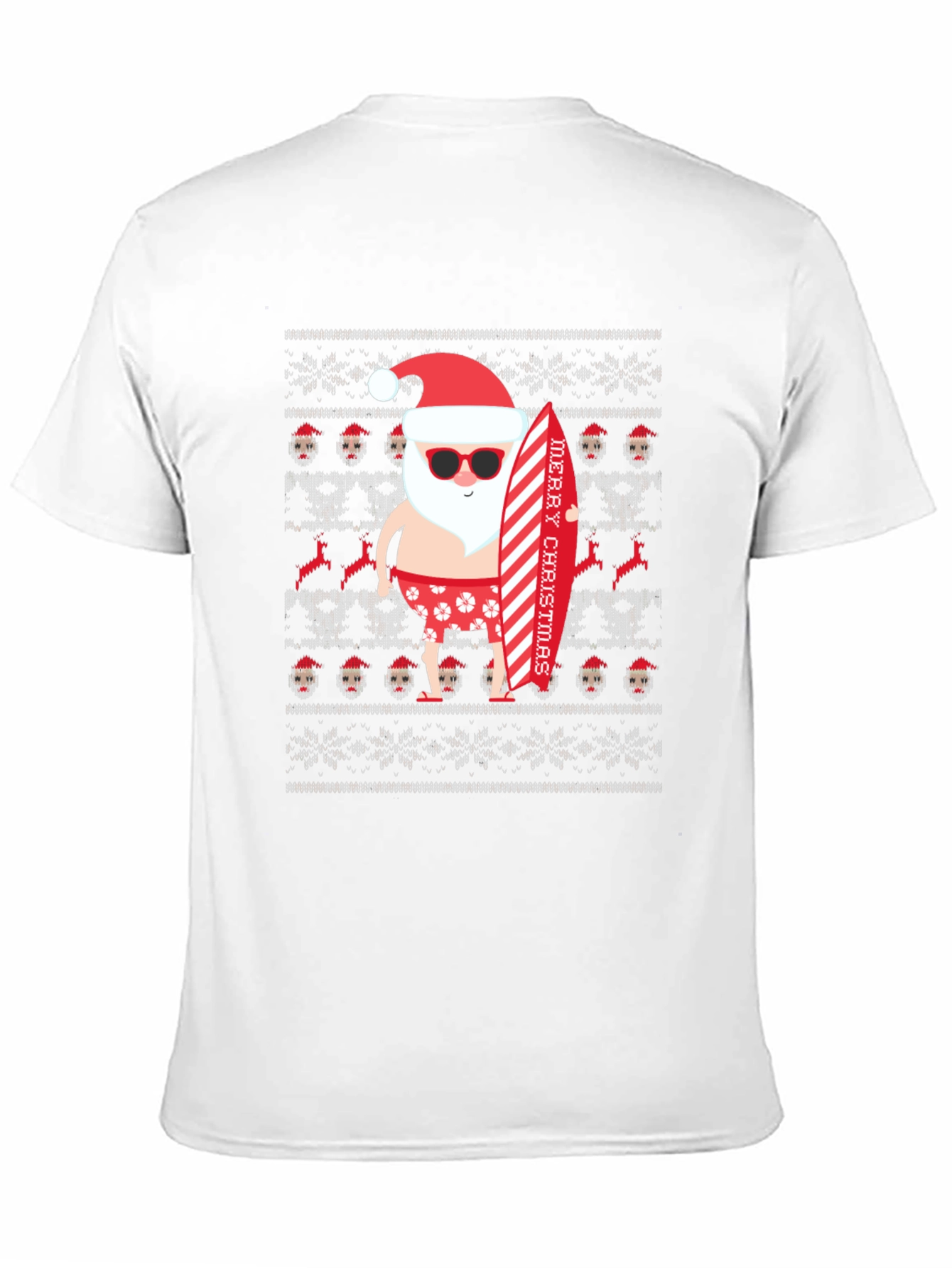 Beach Santa Ugly Christmas T-Shirt