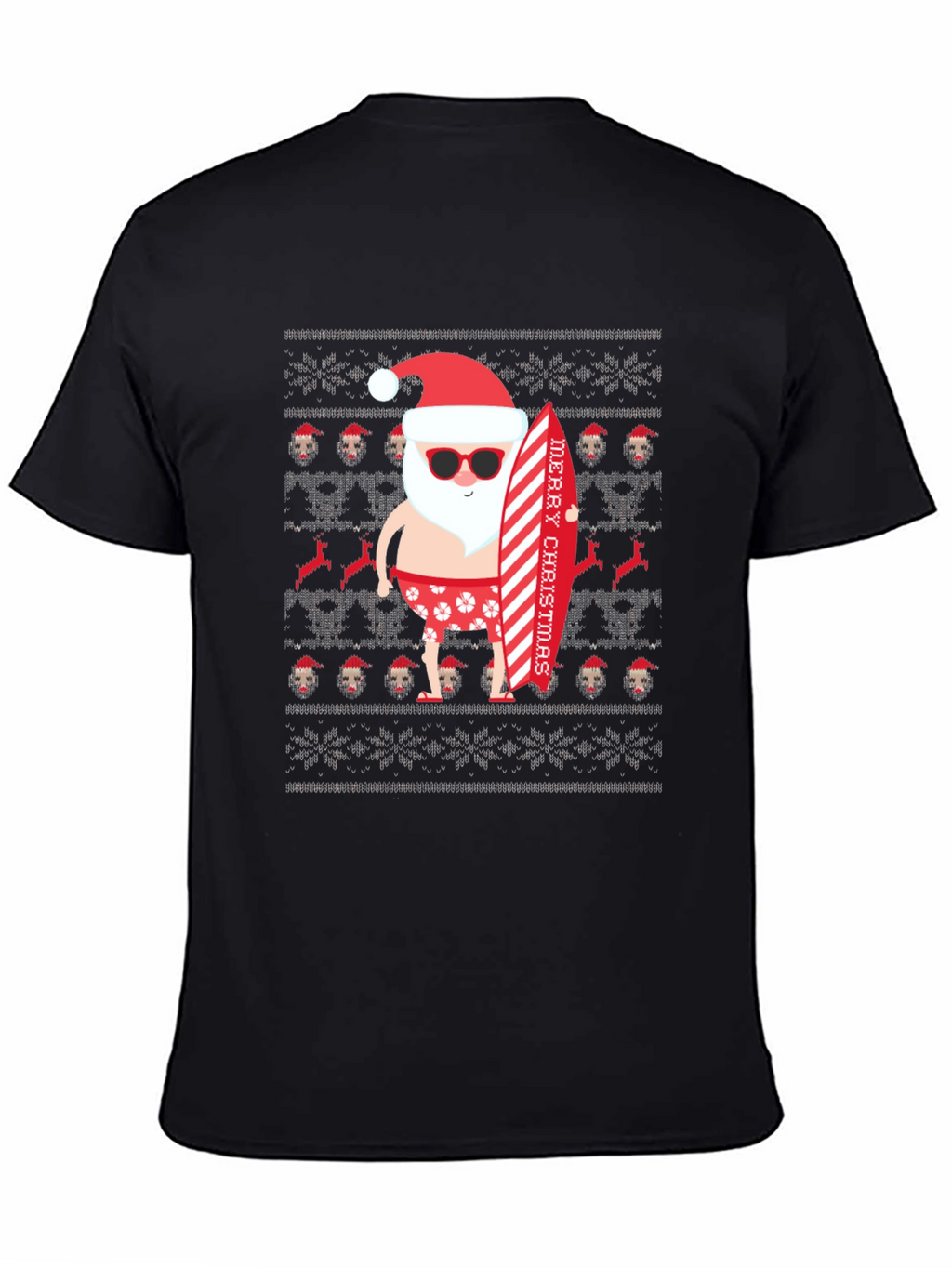 Beach Santa Ugly Christmas T-Shirt