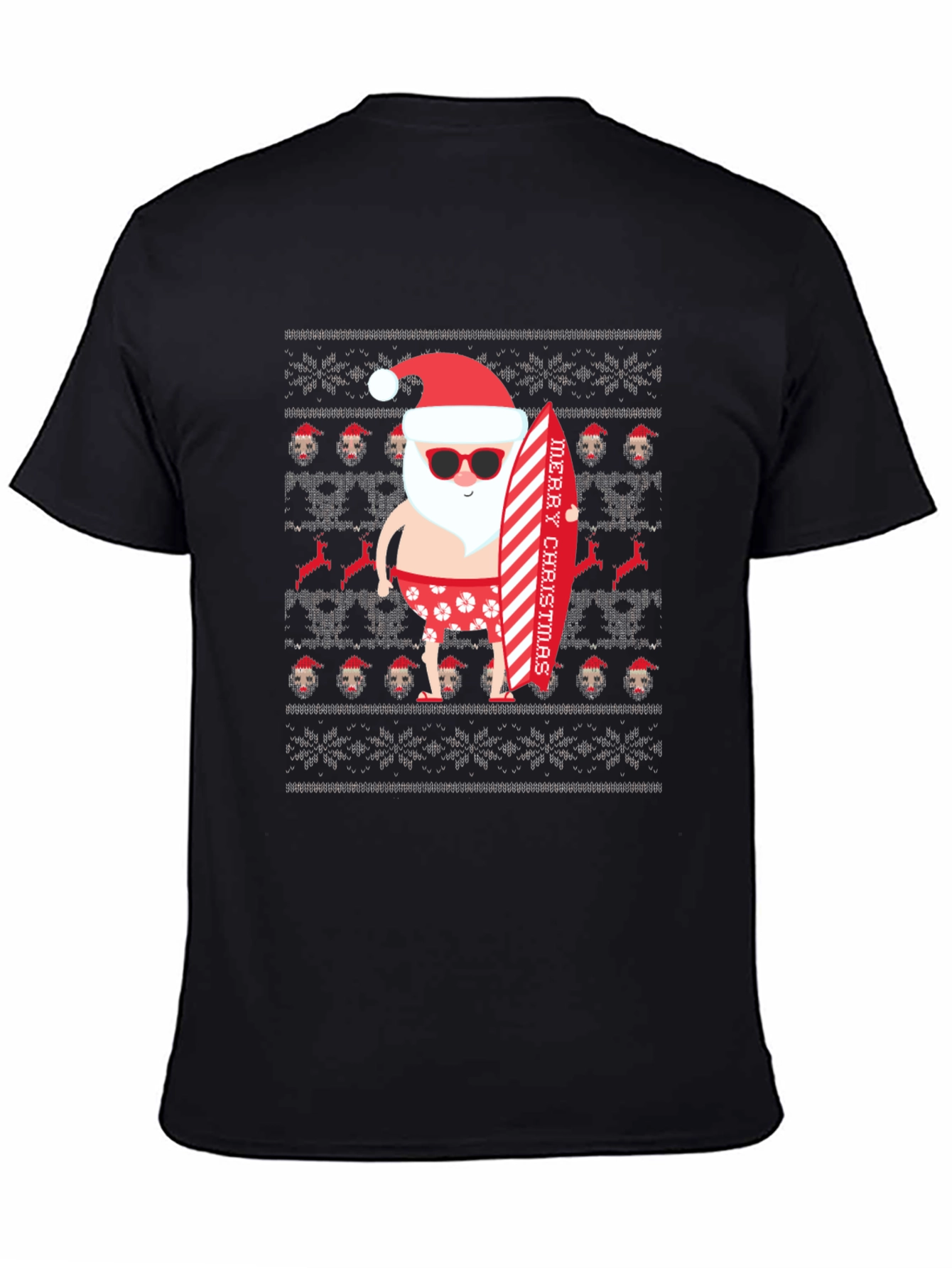 Beach Santa Ugly Christmas T-Shirt