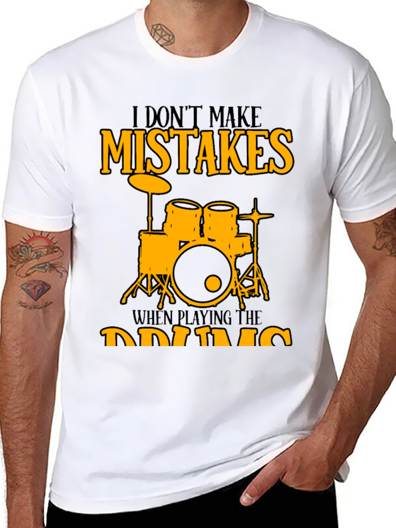 I Dont Make Mistakes Drums Graphic Tee