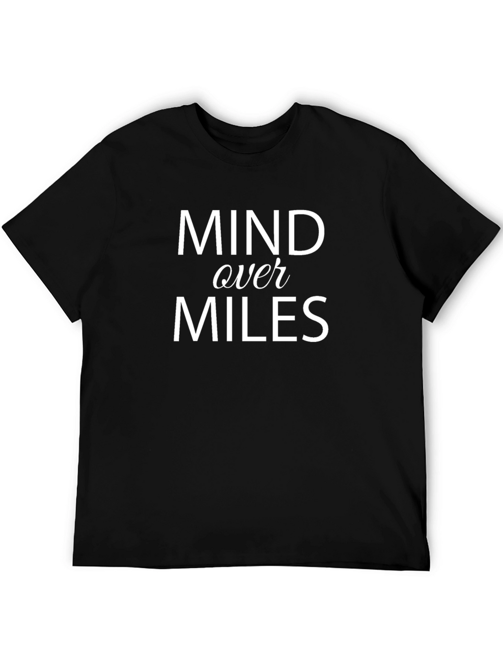 Mind Over Miles Graphic Tee - Black Cotton T-Shirt