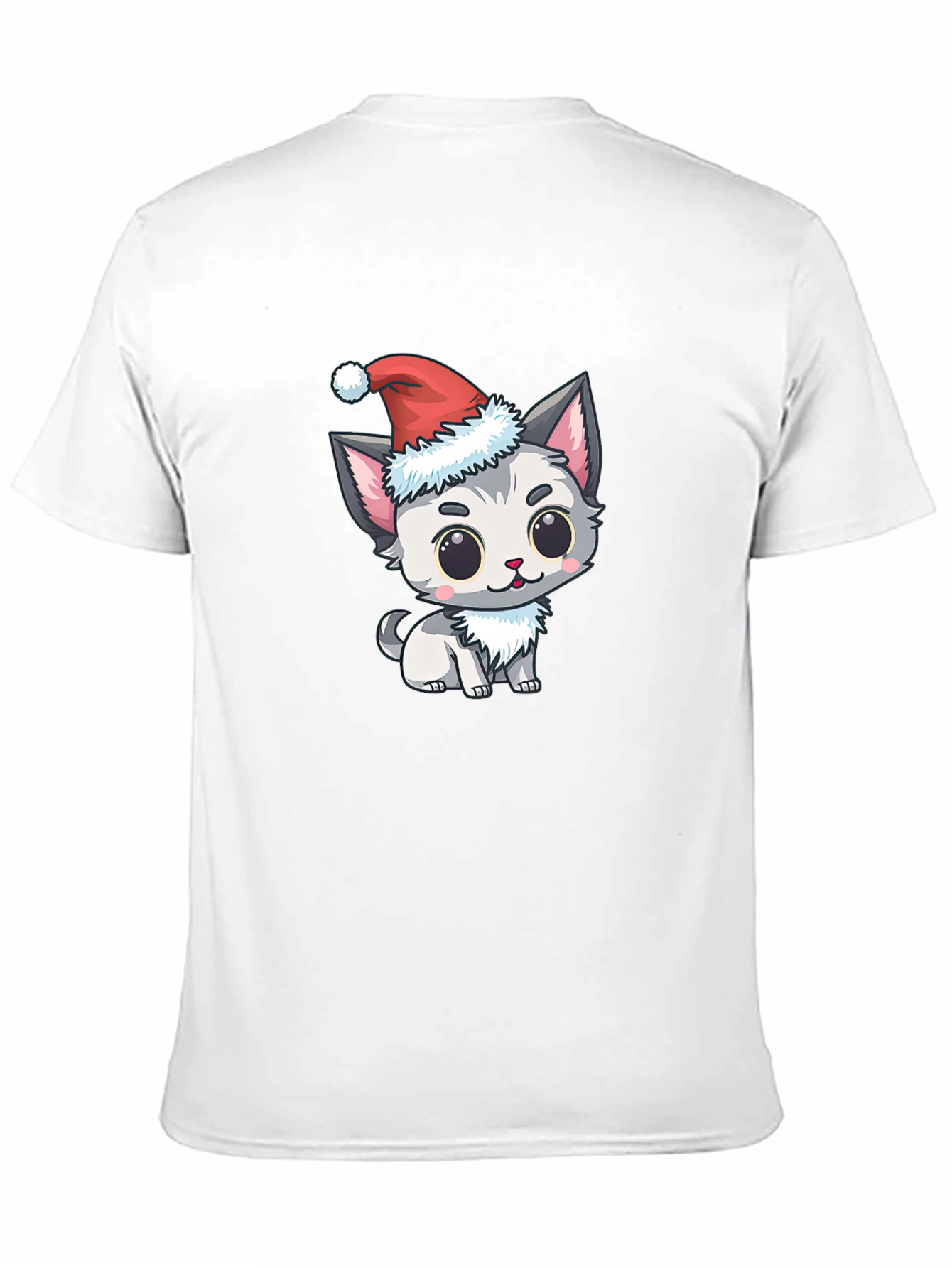 Festive Kitten Tee - Cute Holiday Apparel