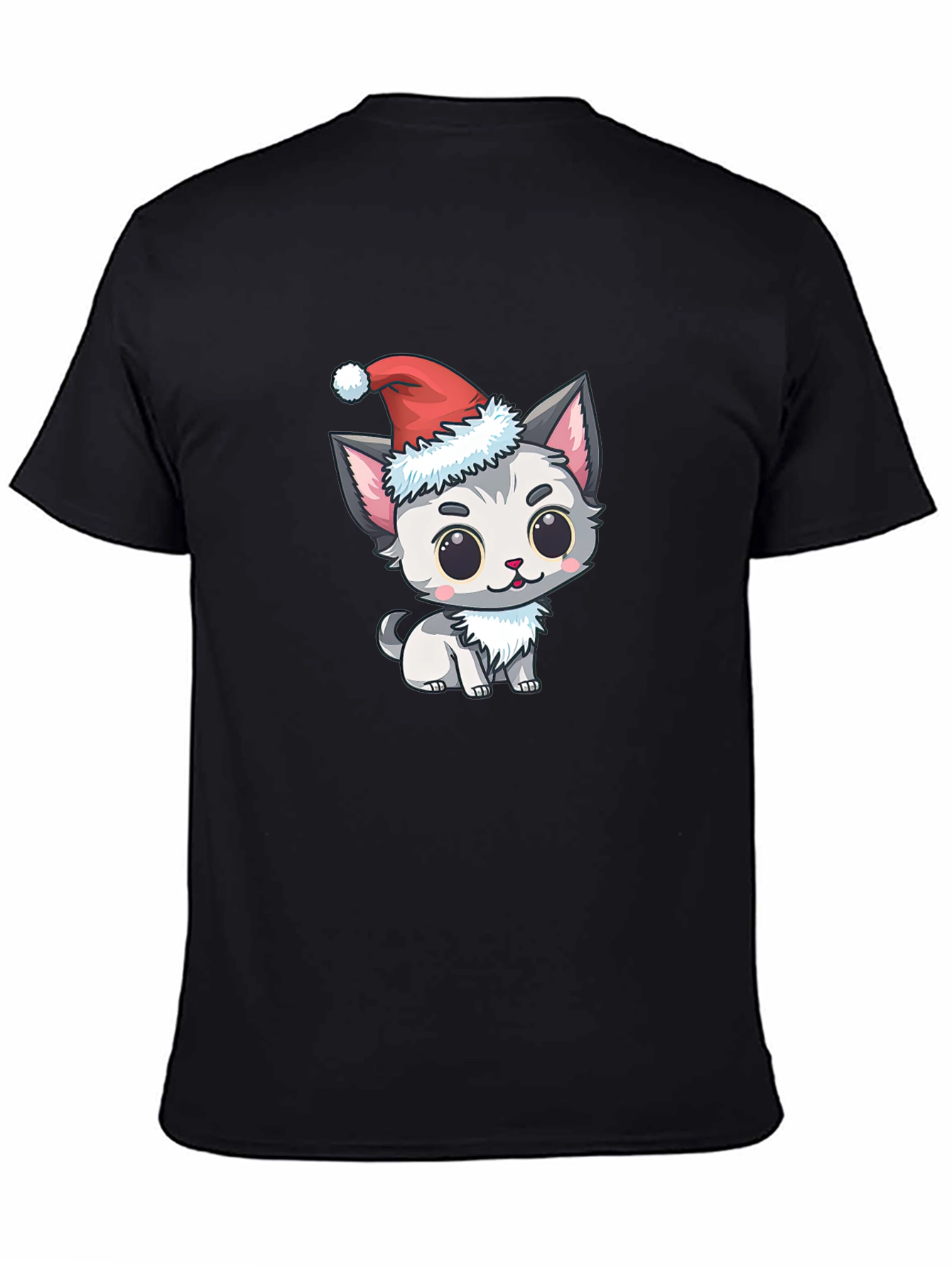 Festive Kitten Tee - Cute Holiday Apparel