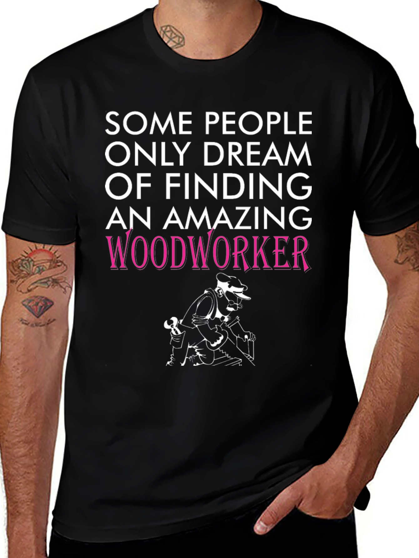 Amazing Woodworker Graphic T-Shirt - Black