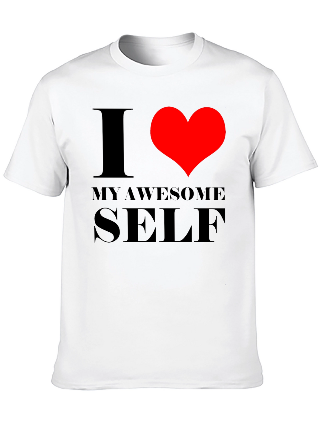 I Love My Awesome Self Graphic Tee - Black
