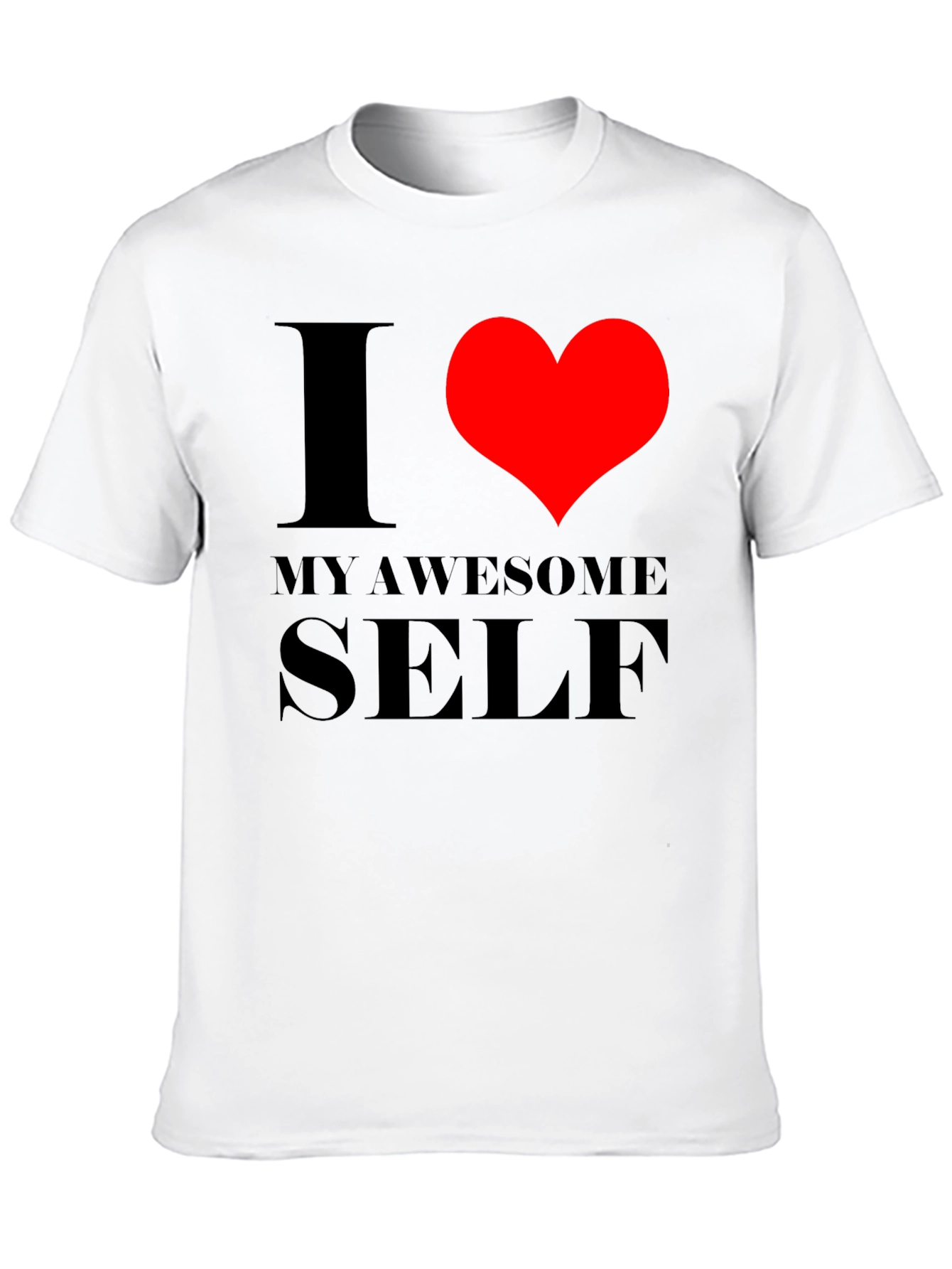I Love My Awesome Self Graphic Tee - Black