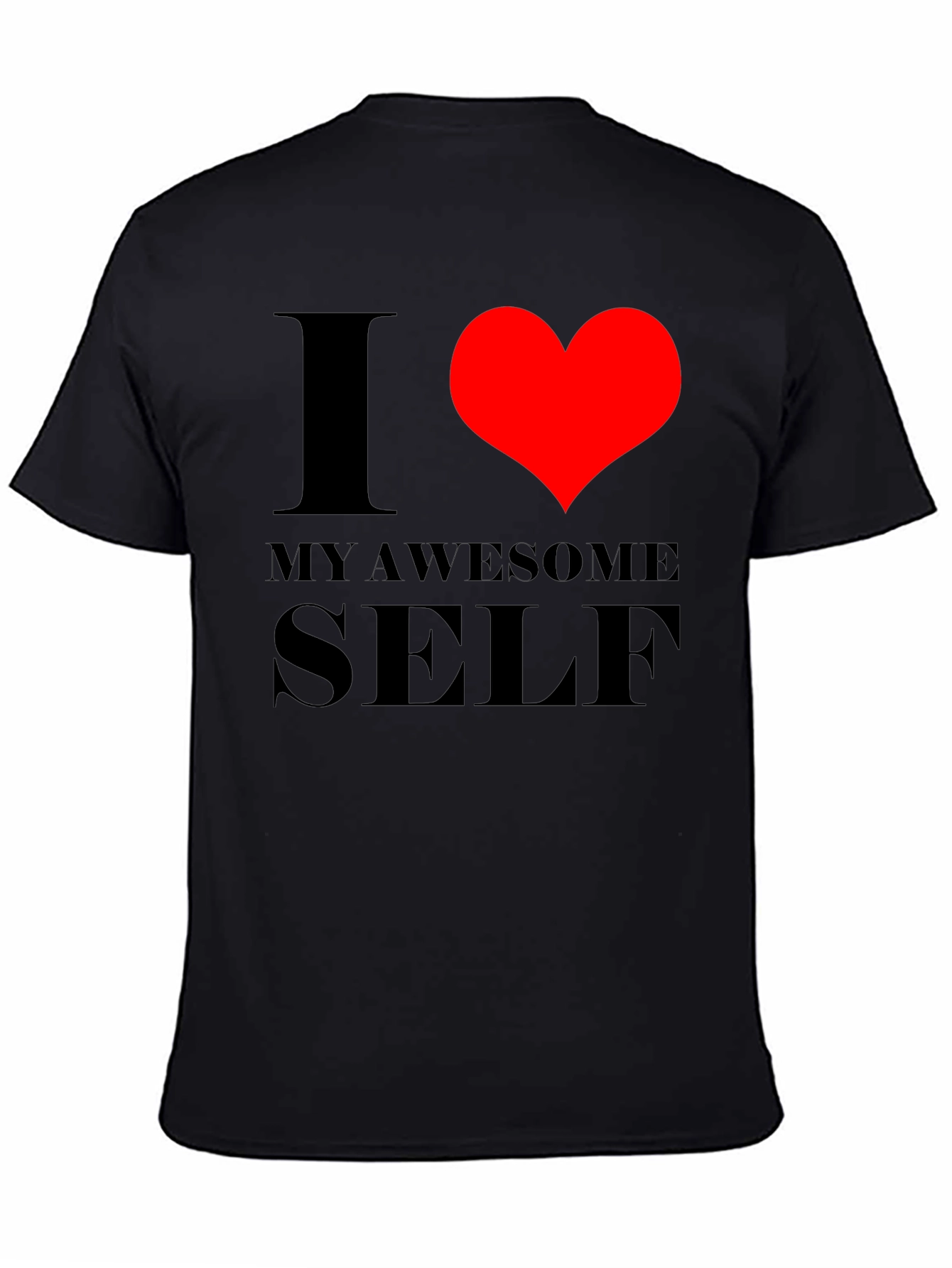 I Love My Awesome Self Graphic Tee - Black