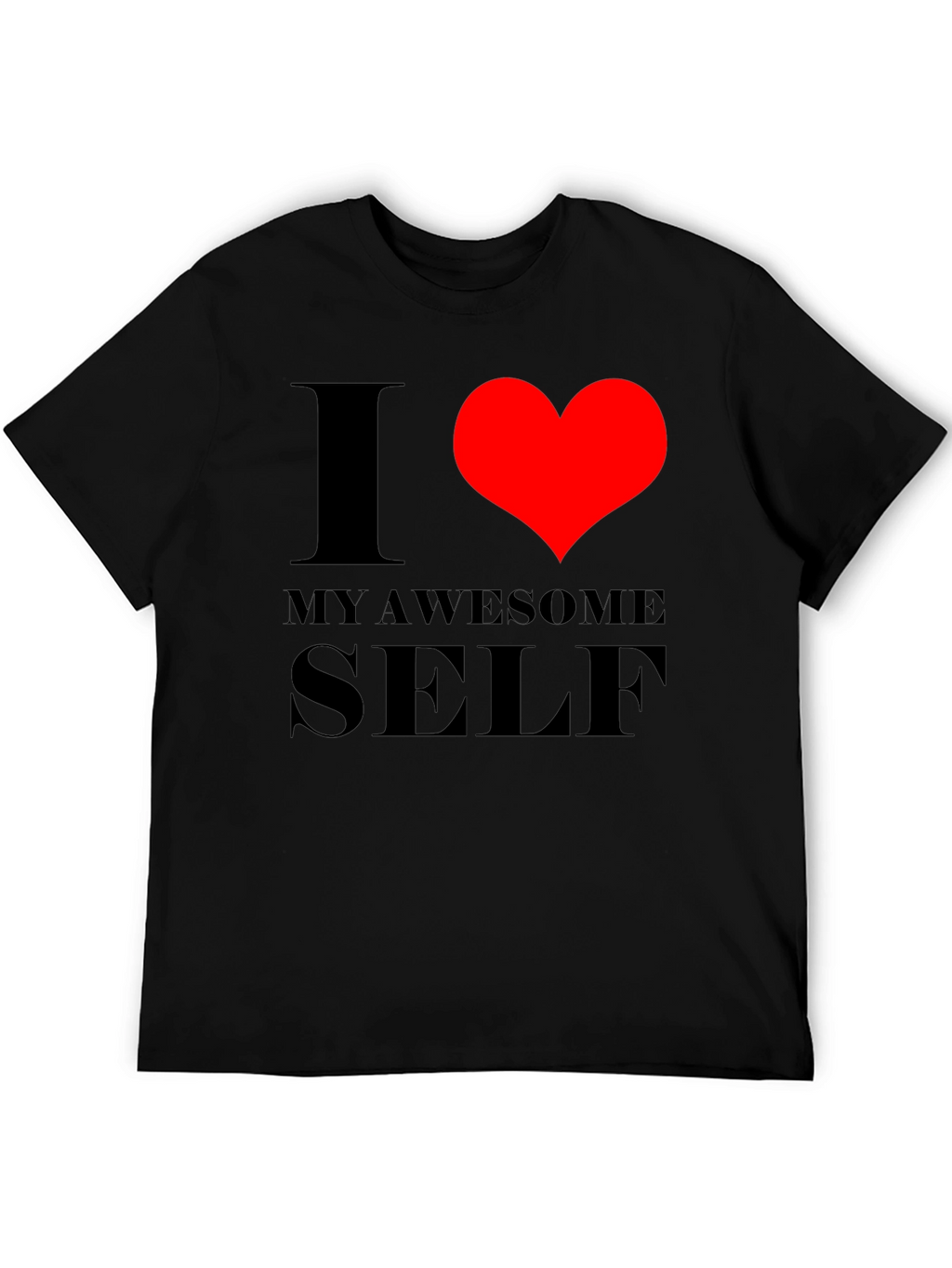 I Love My Awesome Self Graphic Tee - Black
