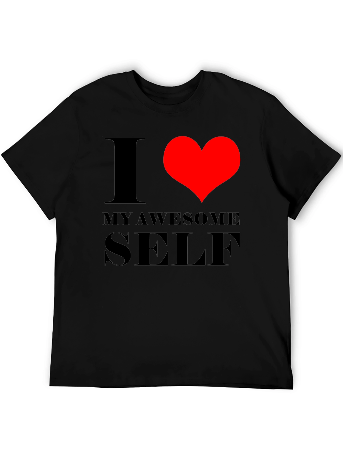 I Love My Awesome Self Graphic Tee - Black