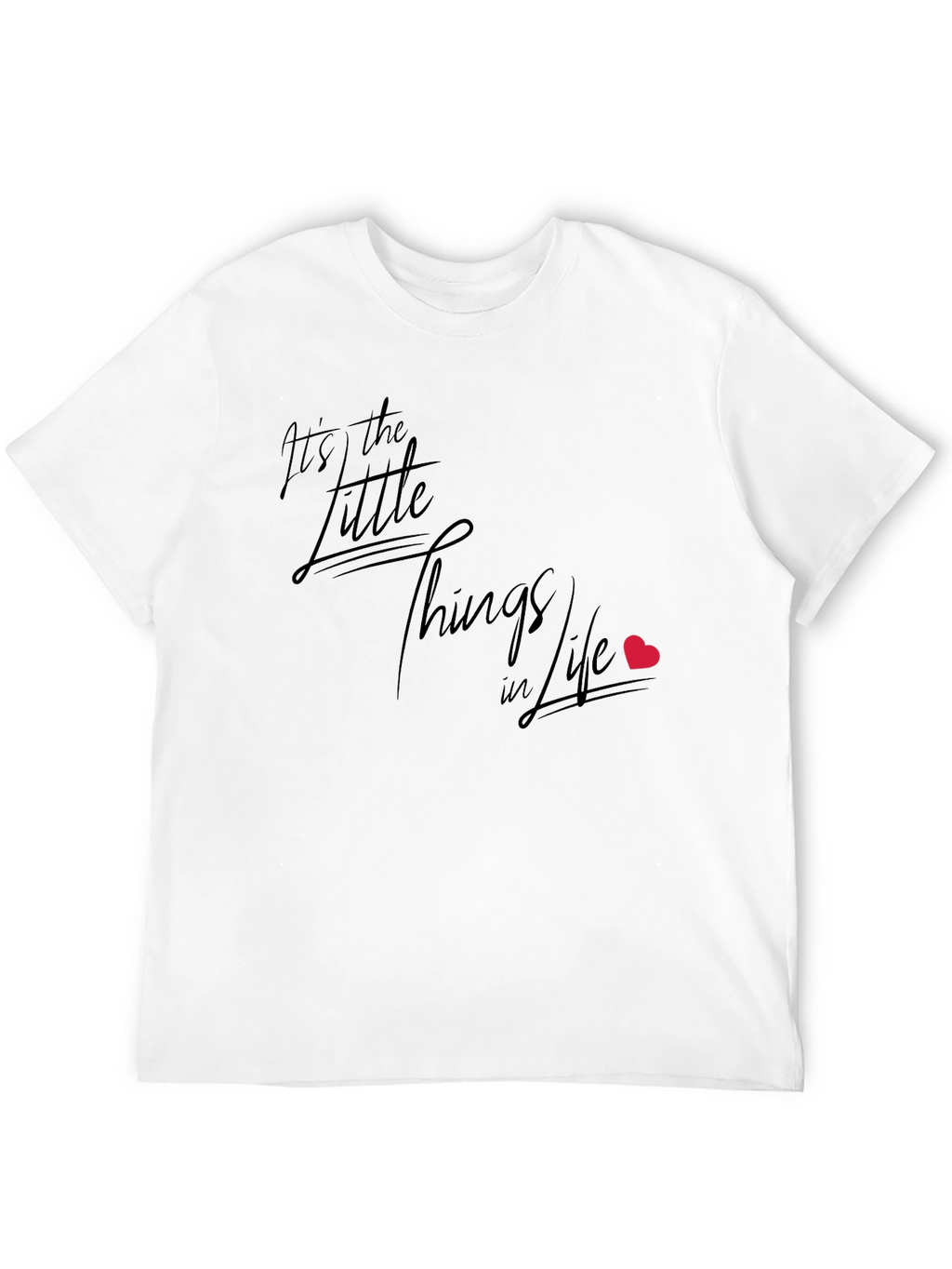 Its the Little Things in Life Black Graphic T-Shirt