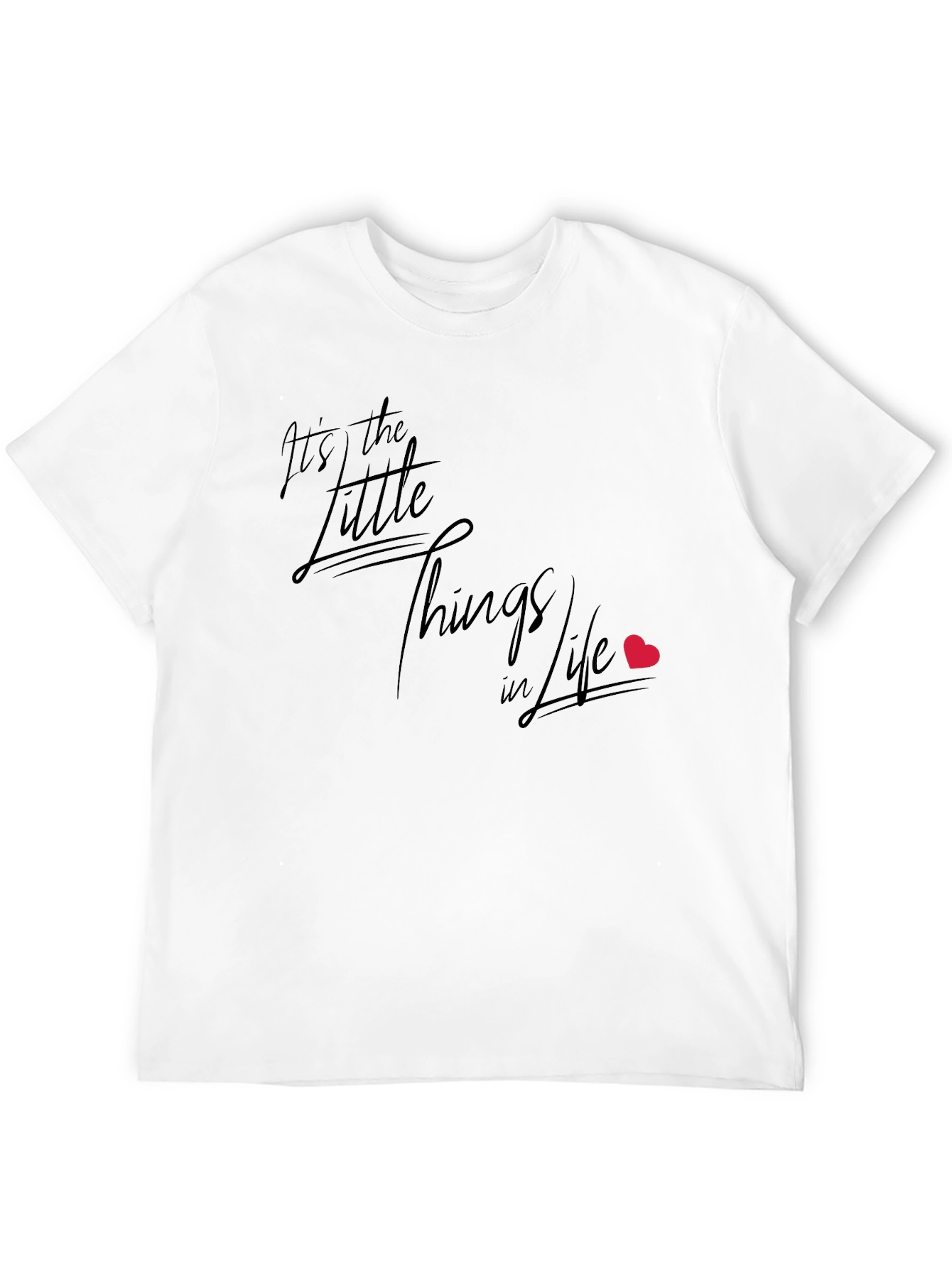 Its the Little Things in Life Black Graphic T-Shirt
