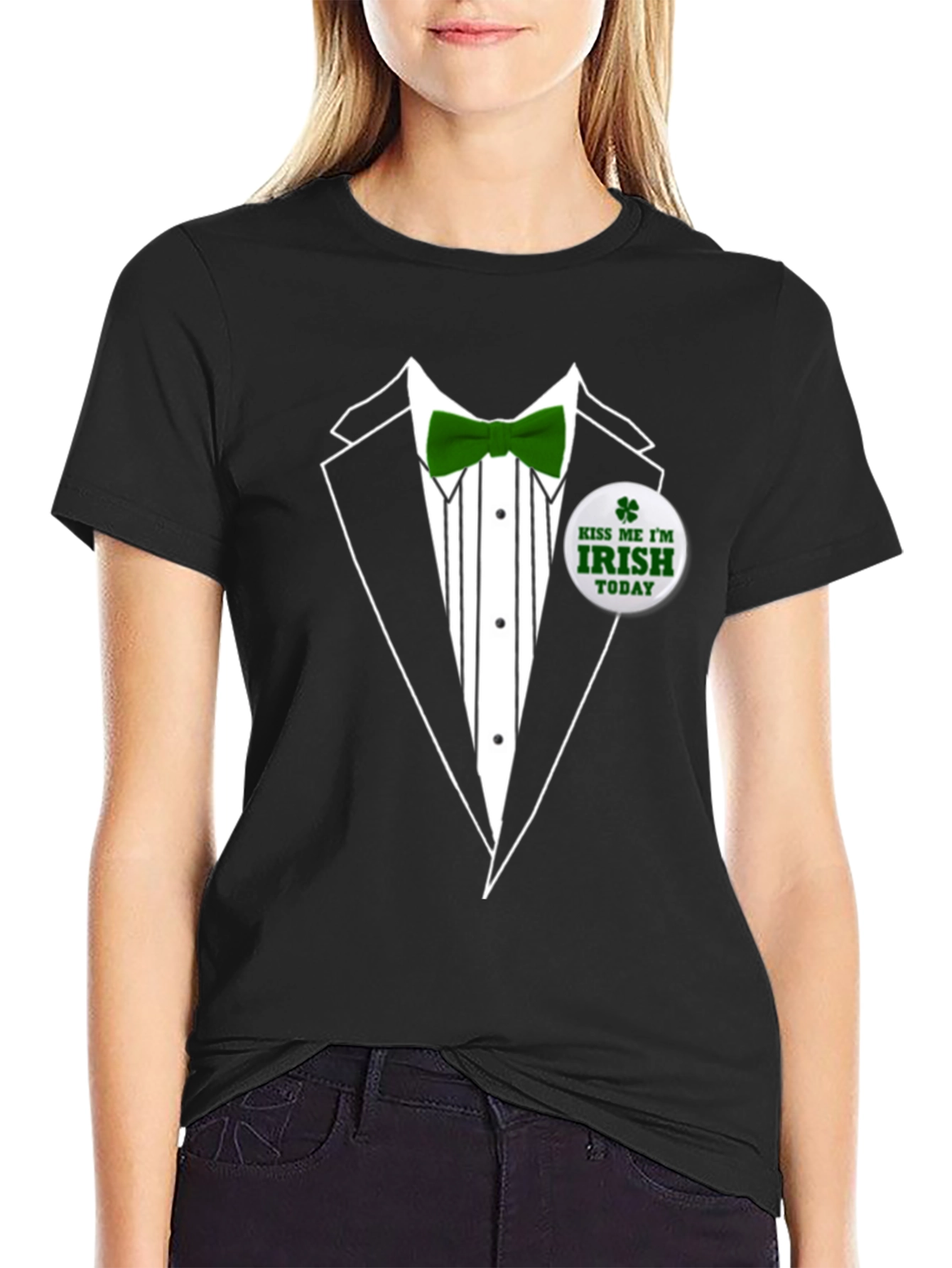 St. Patricks Day Tuxedo T-Shirt - Kiss Me Im Irish
