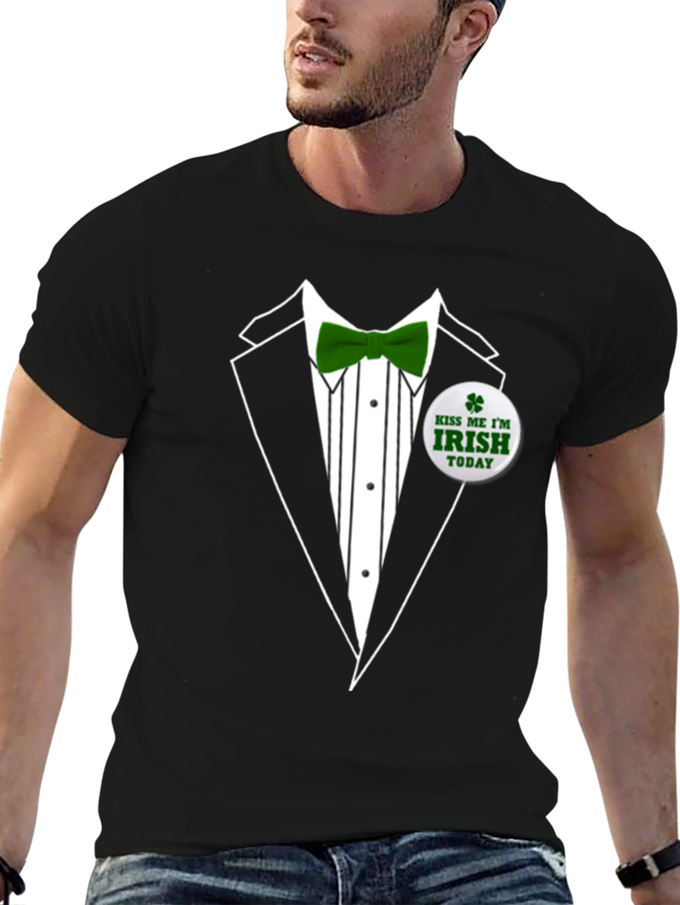 St. Patricks Day Tuxedo T-Shirt - Kiss Me Im Irish