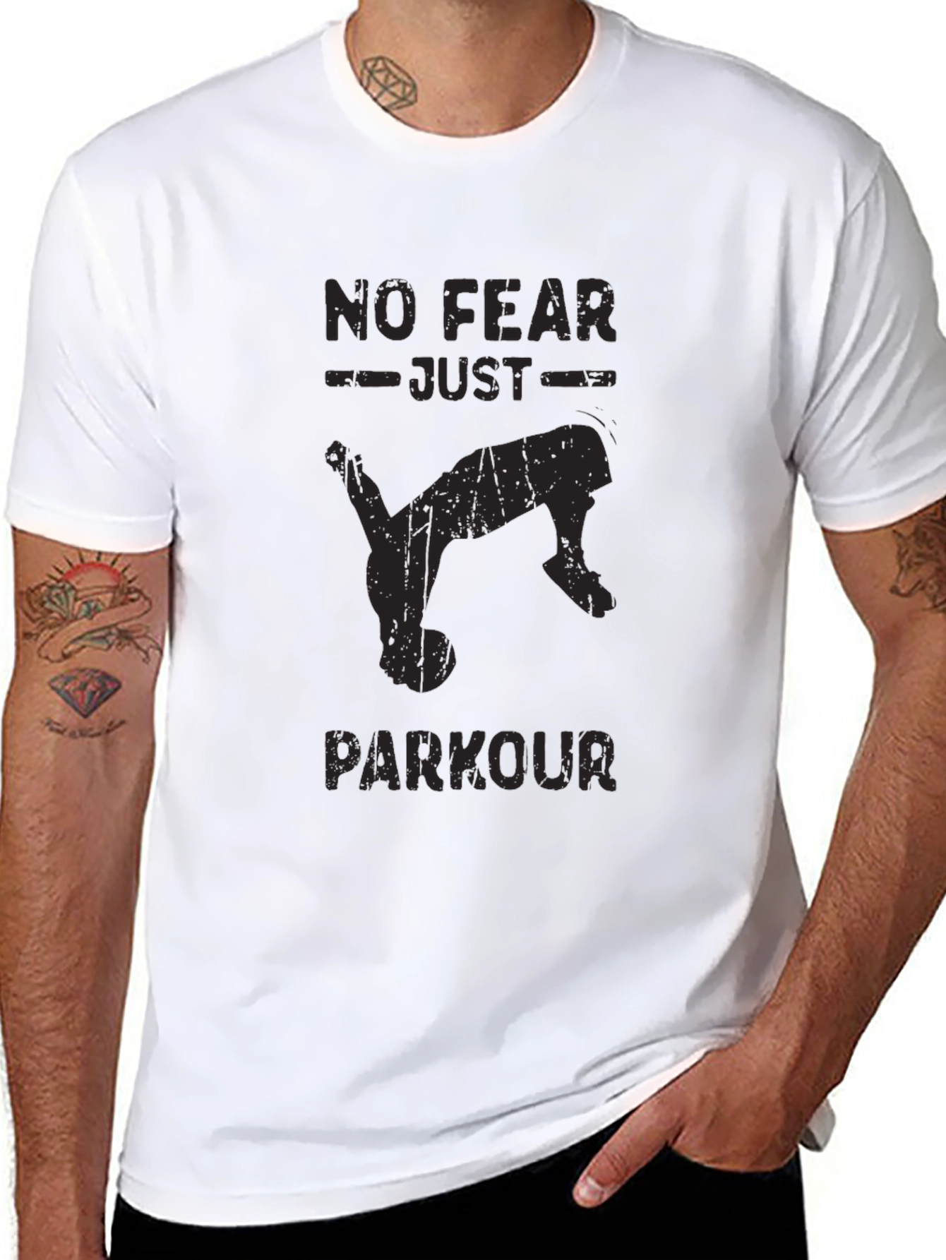 No Fear Just Parkour Black T-Shirt