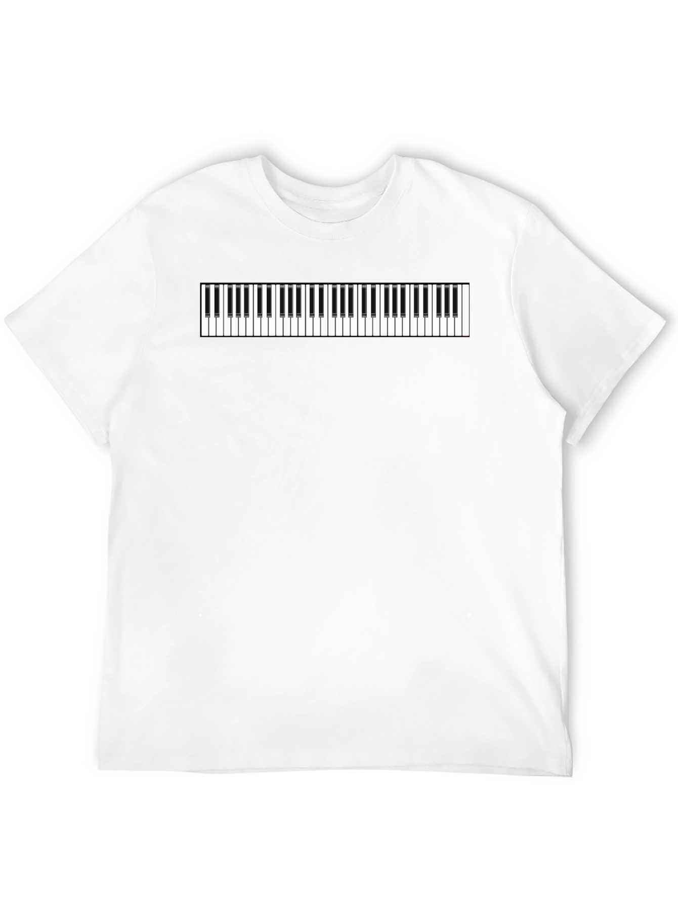 Piano Keys Graphic Tee - Black Cotton Comfort
