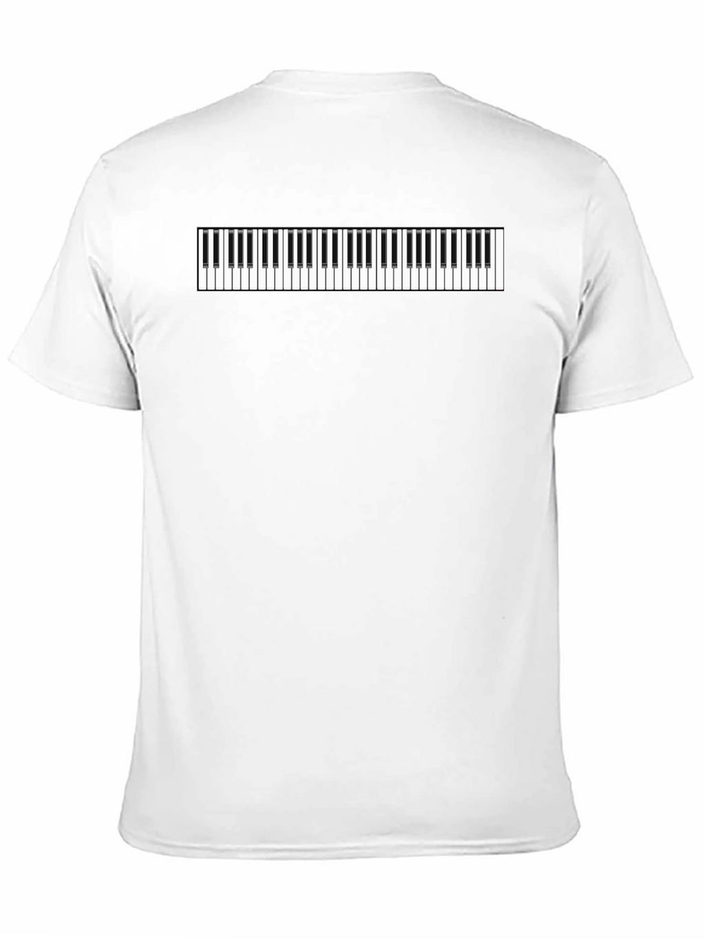 Piano Keys Graphic Tee - Black Cotton Comfort