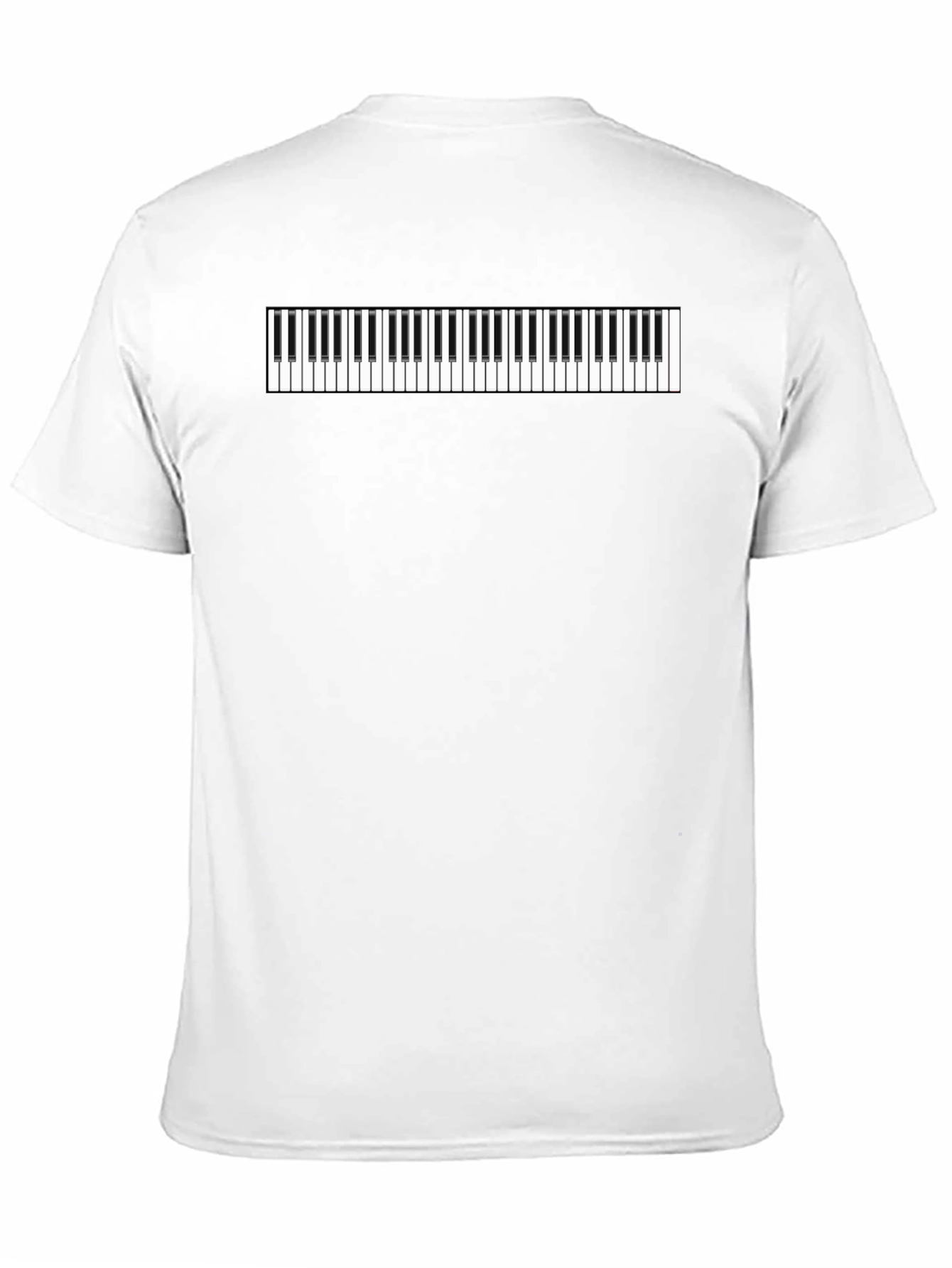 Piano Keys Graphic Tee - Black Cotton Comfort