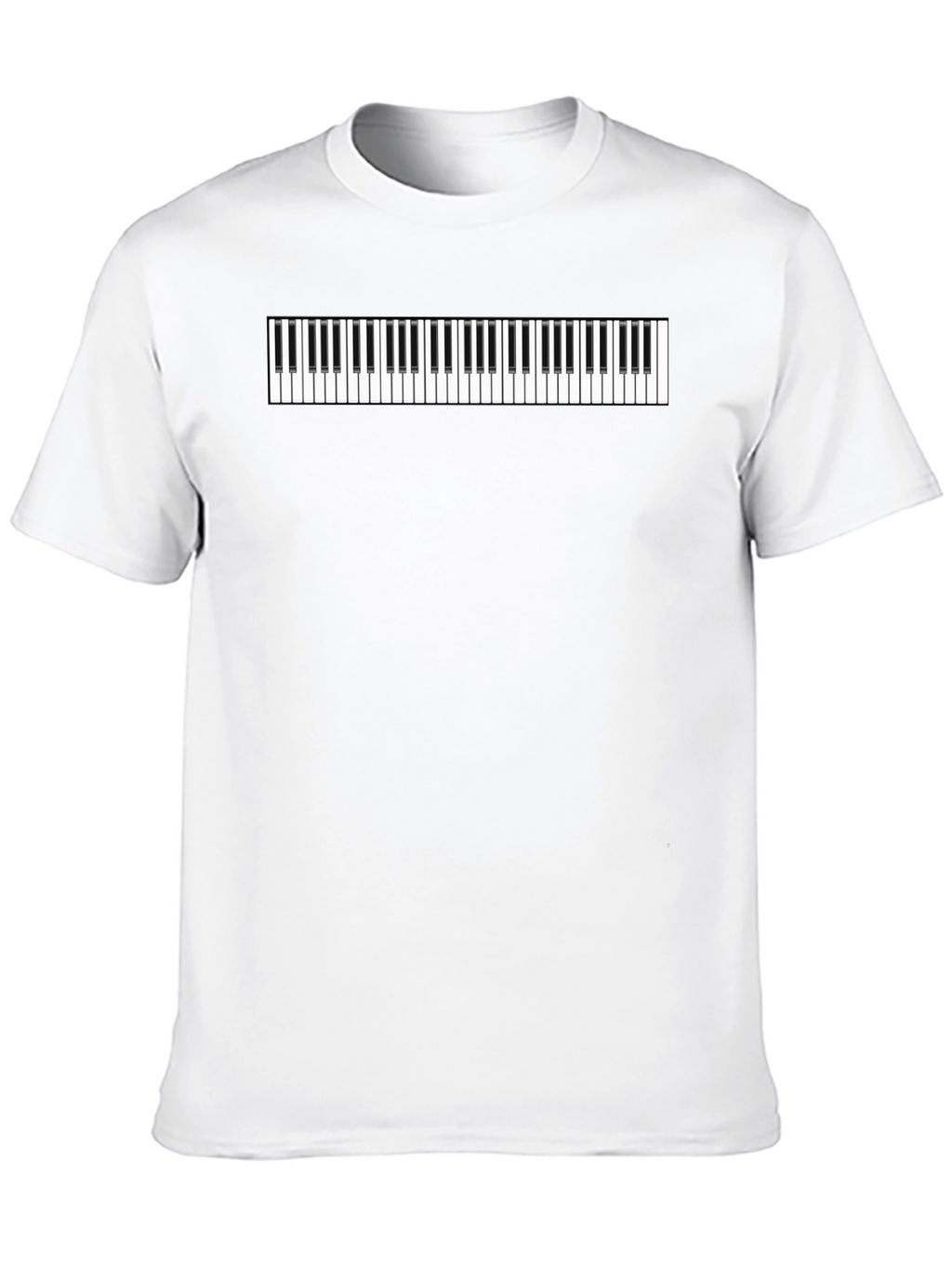 Piano Keys Graphic Tee - Black Cotton Comfort
