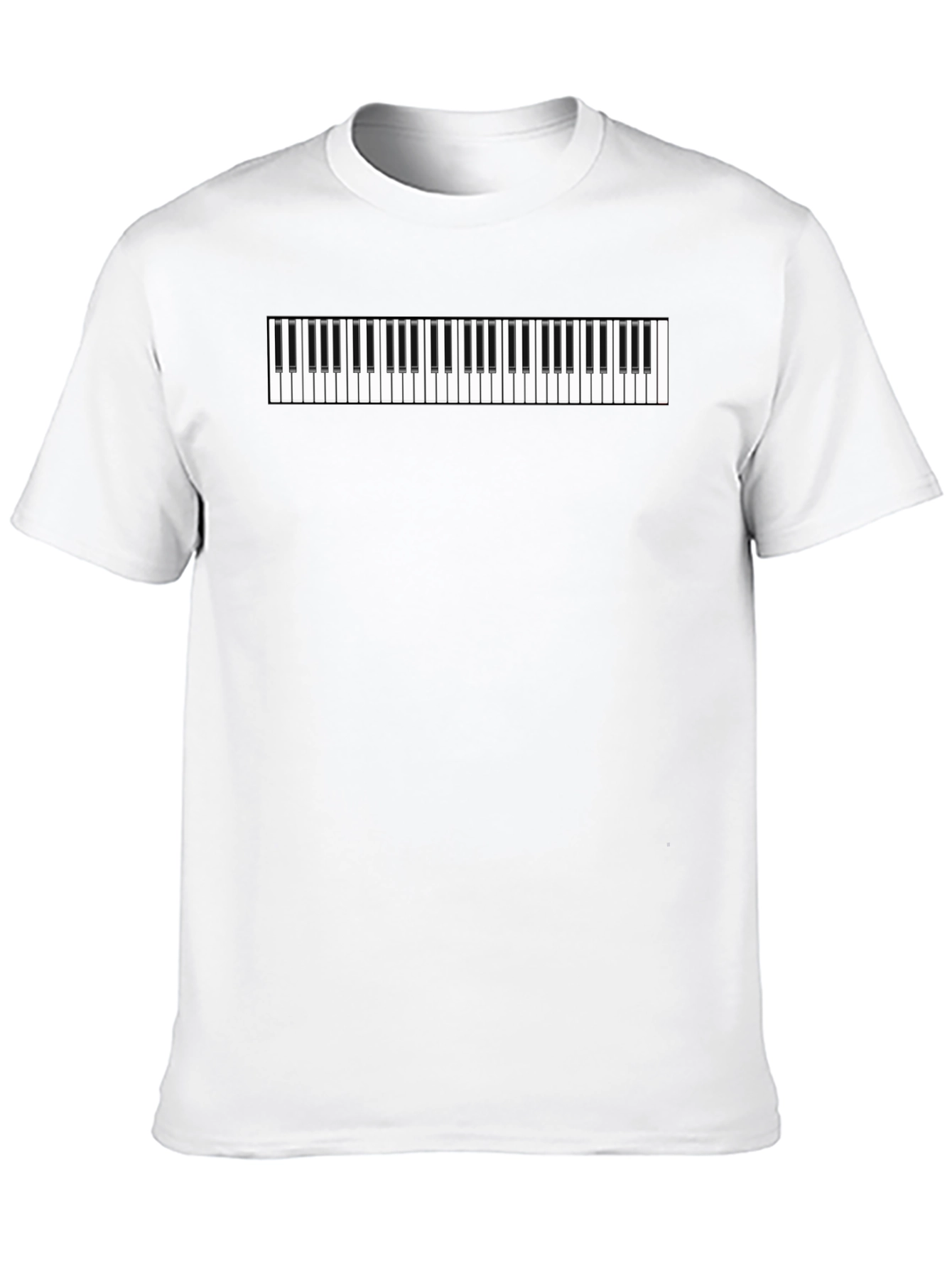 Piano Keys Graphic Tee - Black Cotton Comfort