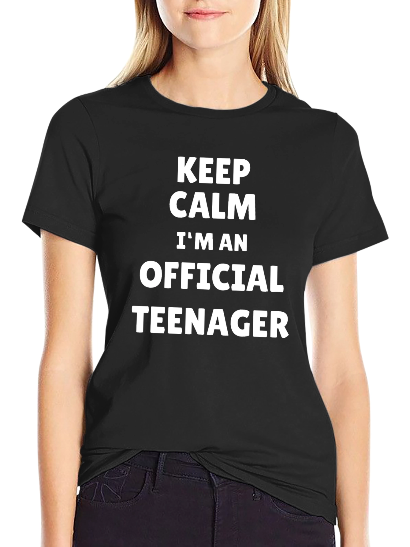 Keep Calm Official Teenager Black T-Shirt