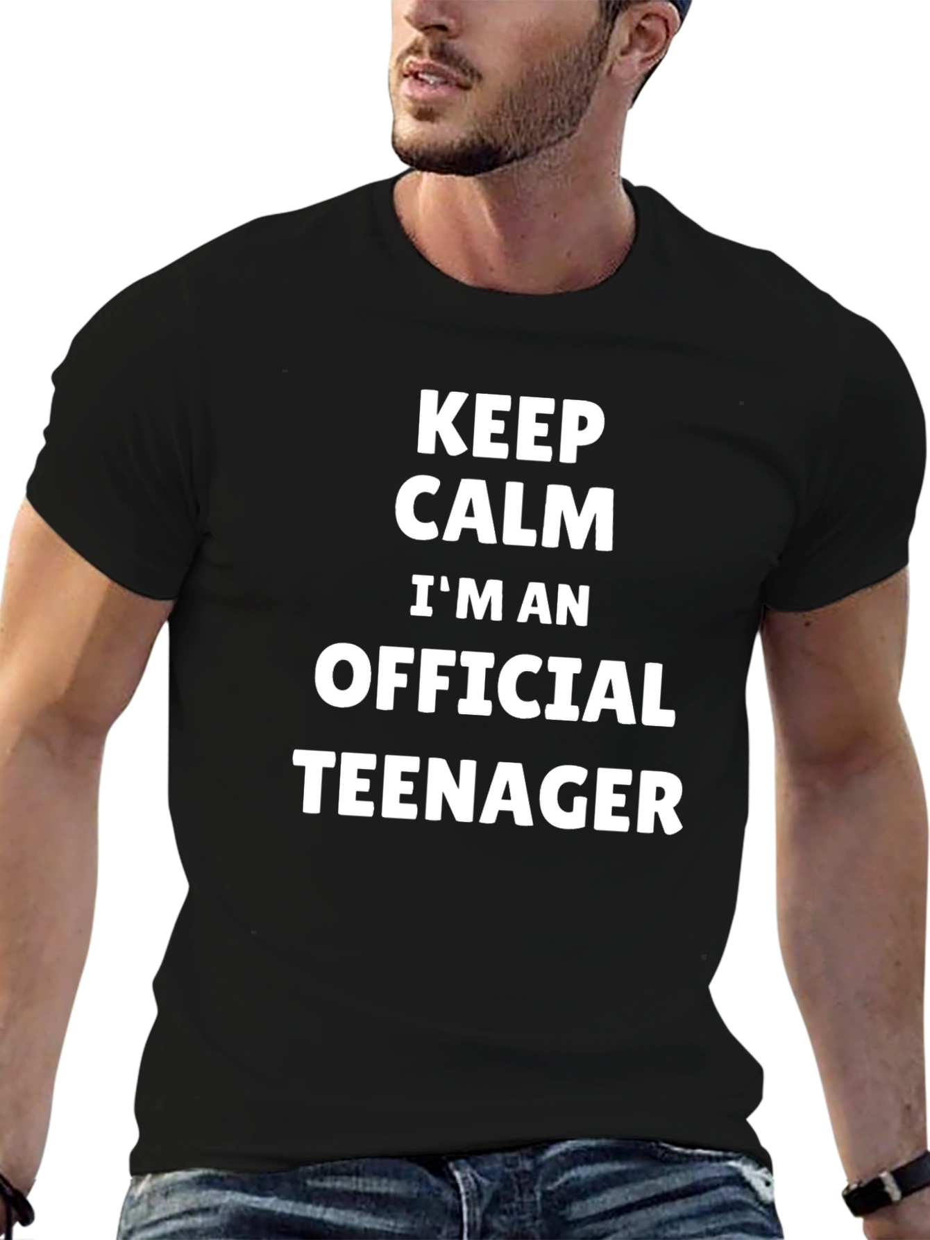 Keep Calm Official Teenager Black T-Shirt