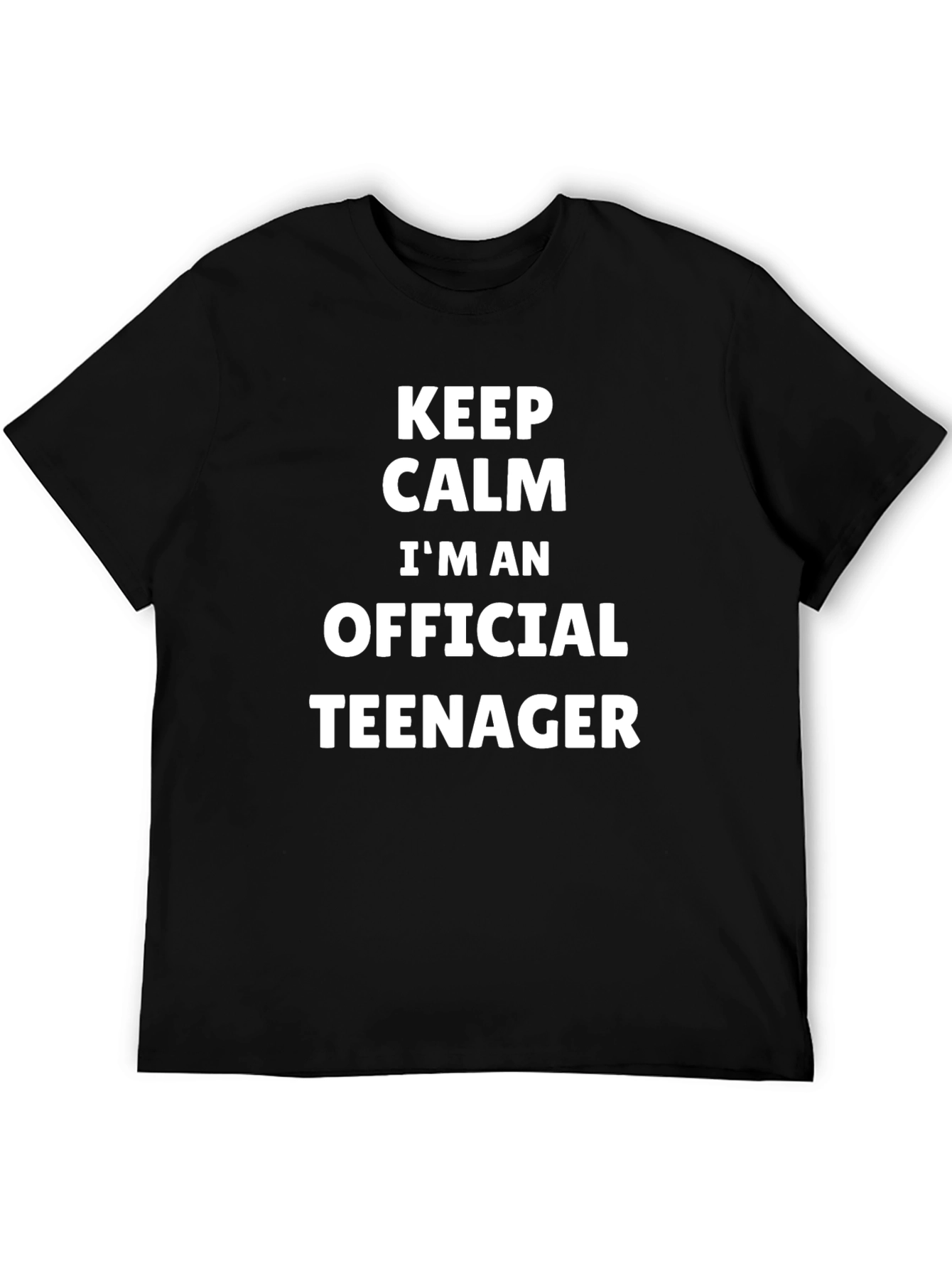 Keep Calm Official Teenager Black T-Shirt